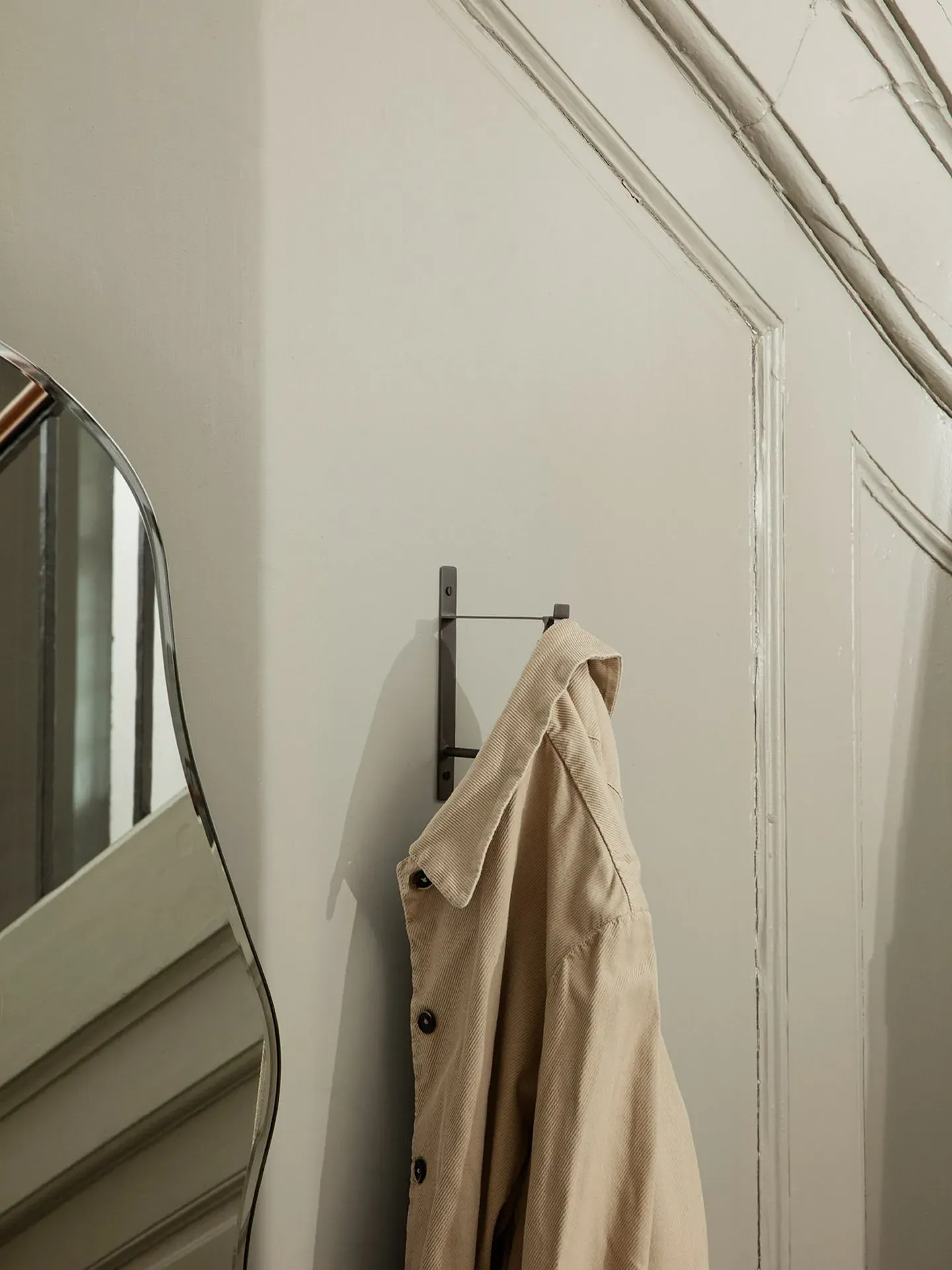 Hang Rack Wall Hook with Hanger Rail - Black Brass alternate view