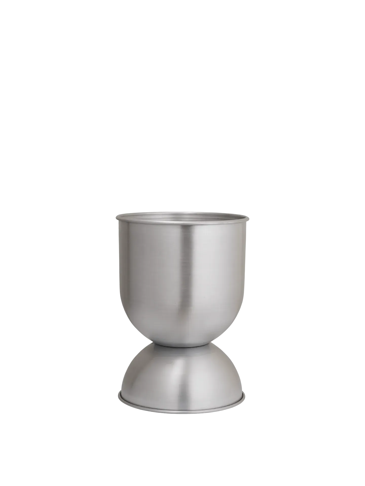 Hourglass Small Plant Pot - Brushed Aluminium product