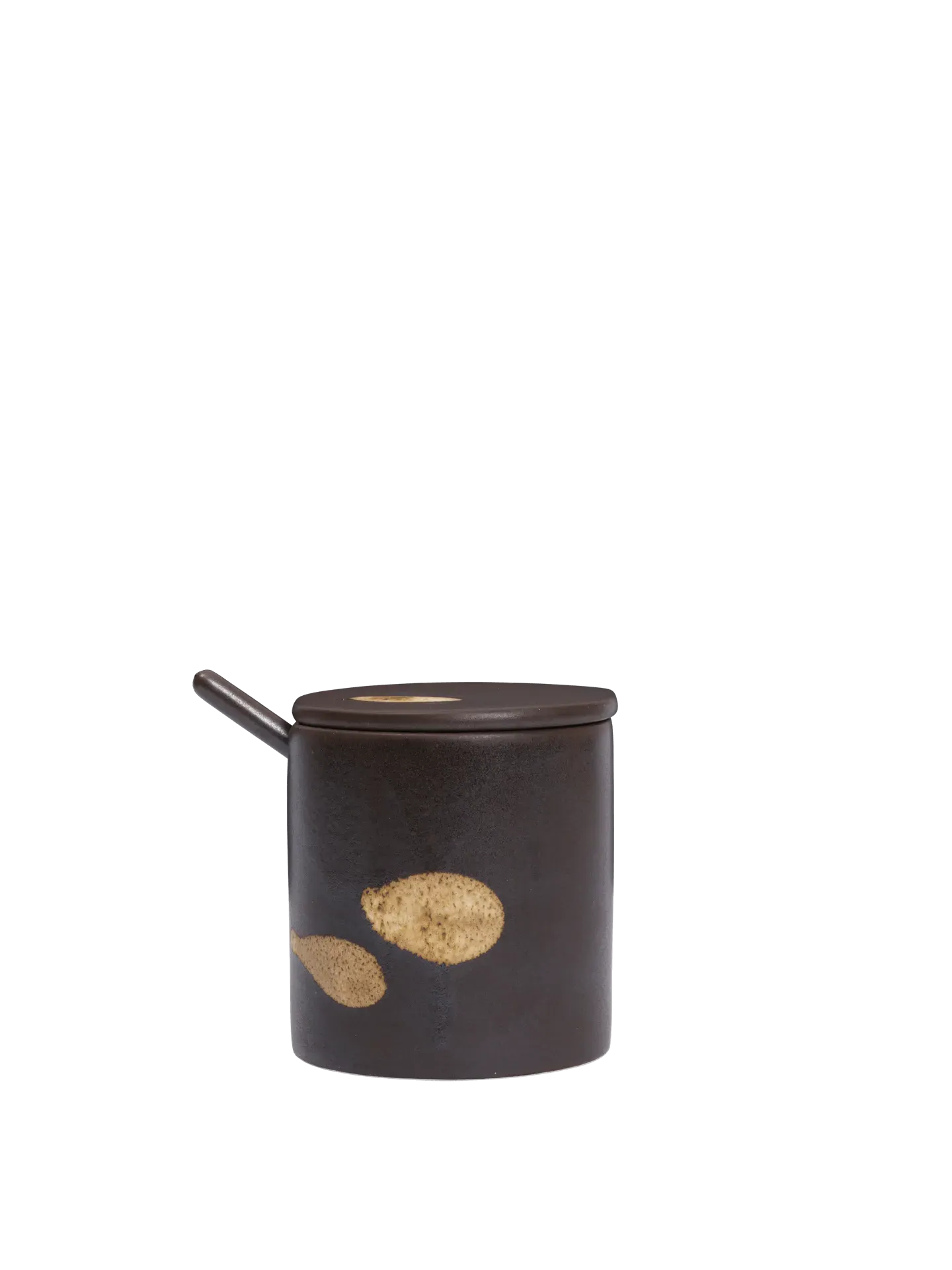 Koyo Jar with Spoon - Dark Brown/Buff product