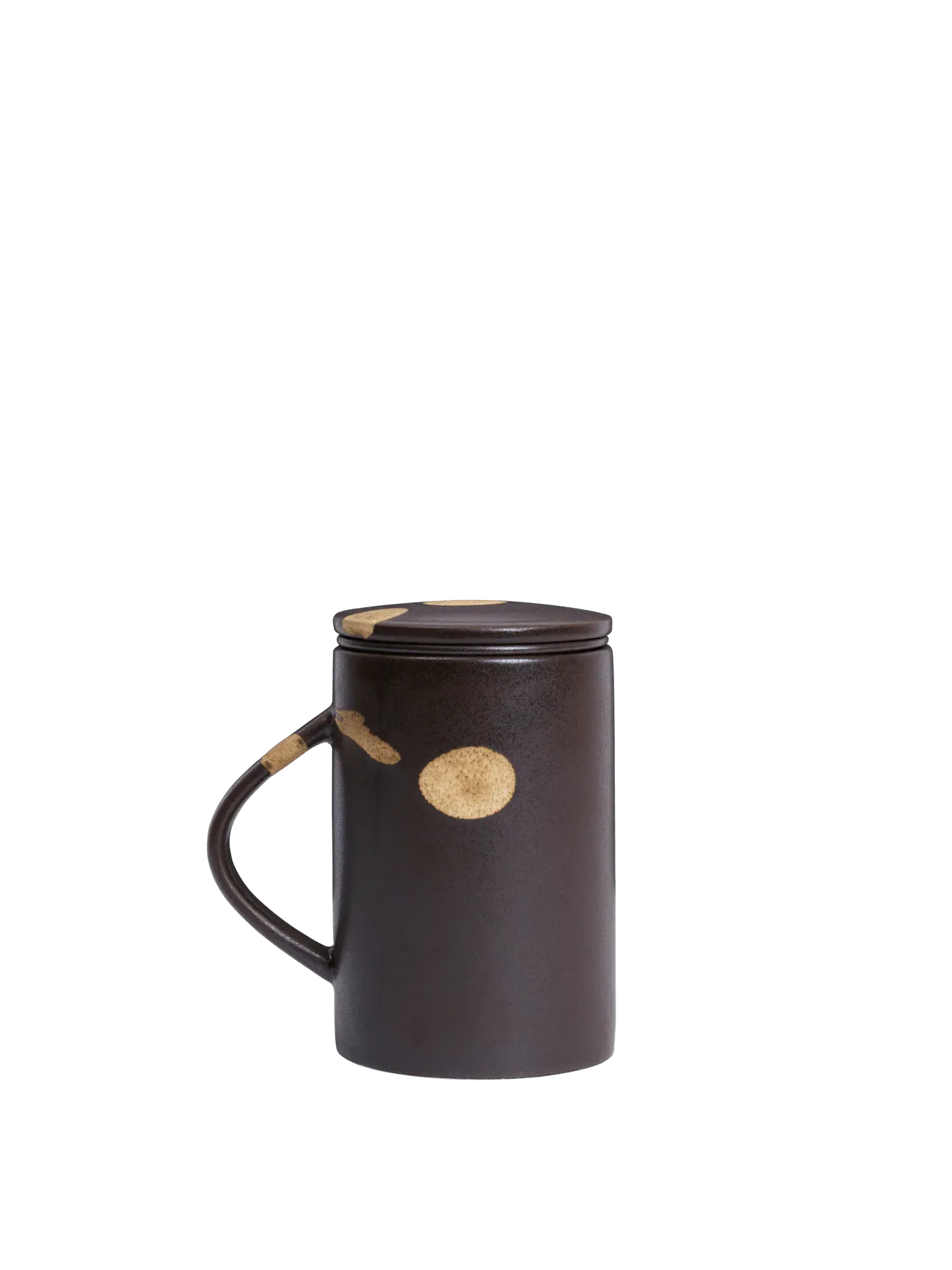 Koyo Tea Mug with Infuser Set - Dark Brown/Buff product