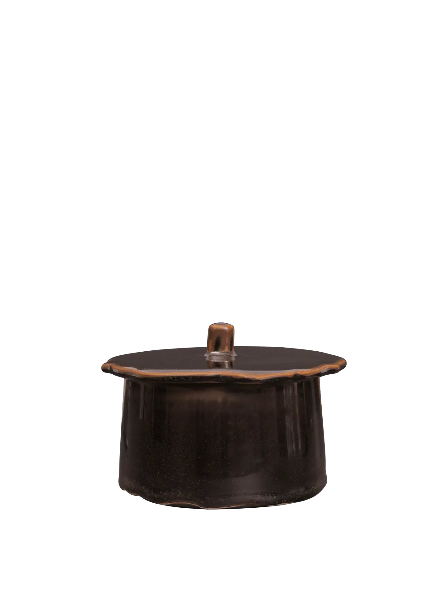 Marnen Small Storage Jar - Carob Brown, Ceramic product
