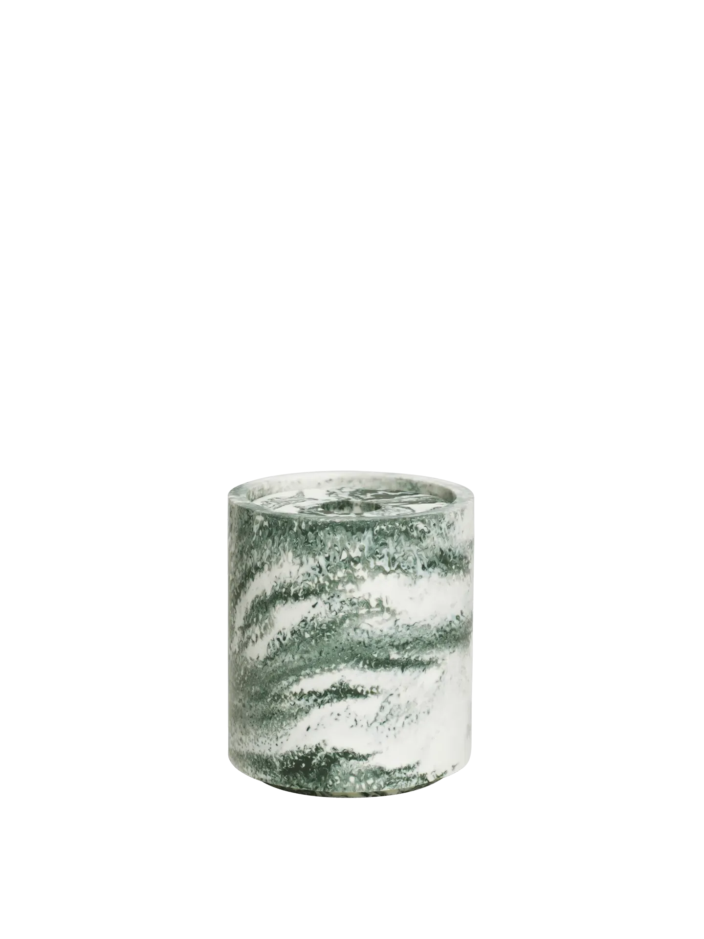 Mist Series Round Storage Container - Emerald Off-White, Marbled Resin product