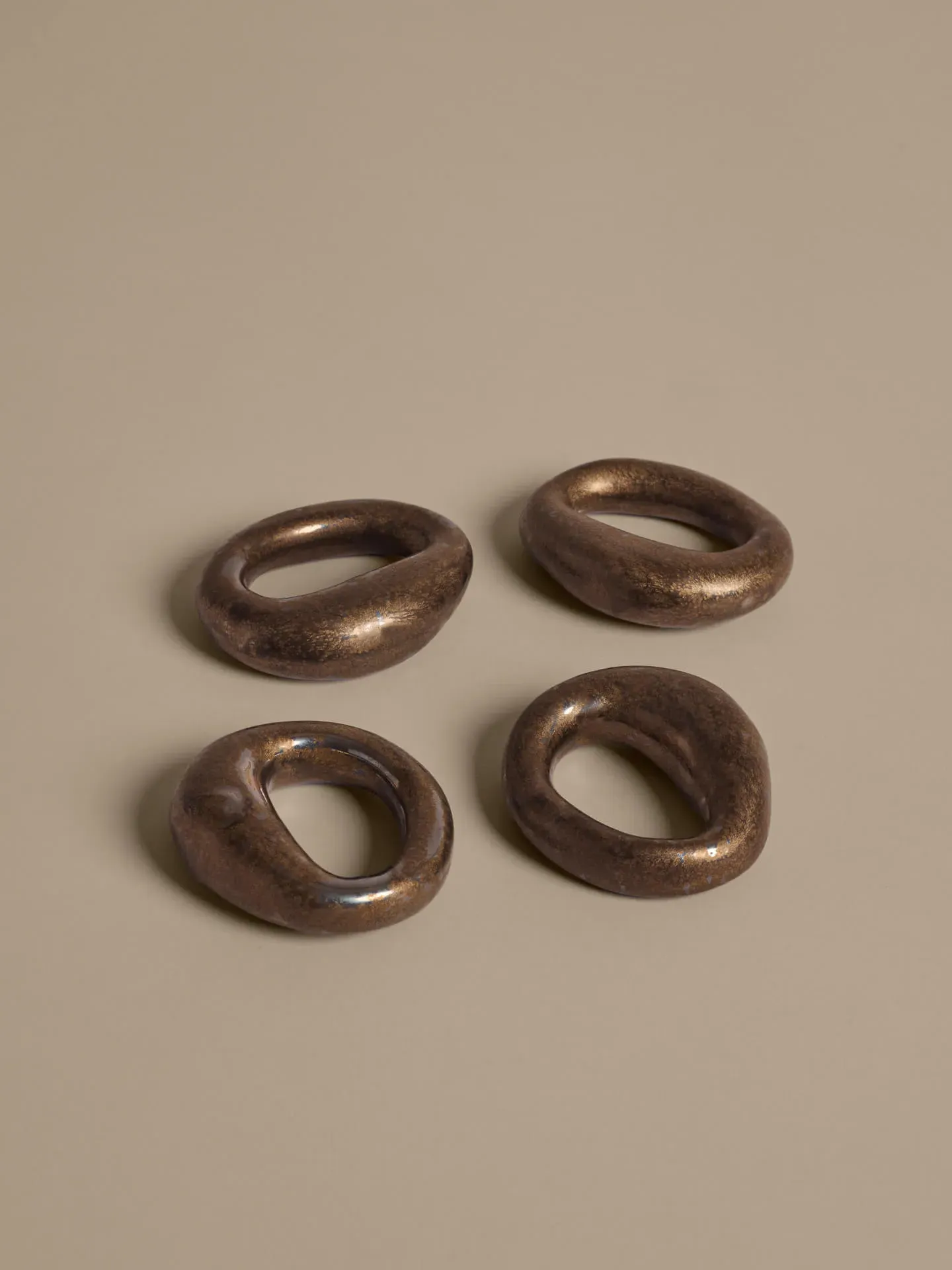 Orrith Napkin Rings Set of 4 - Rustic Bronze alternate view