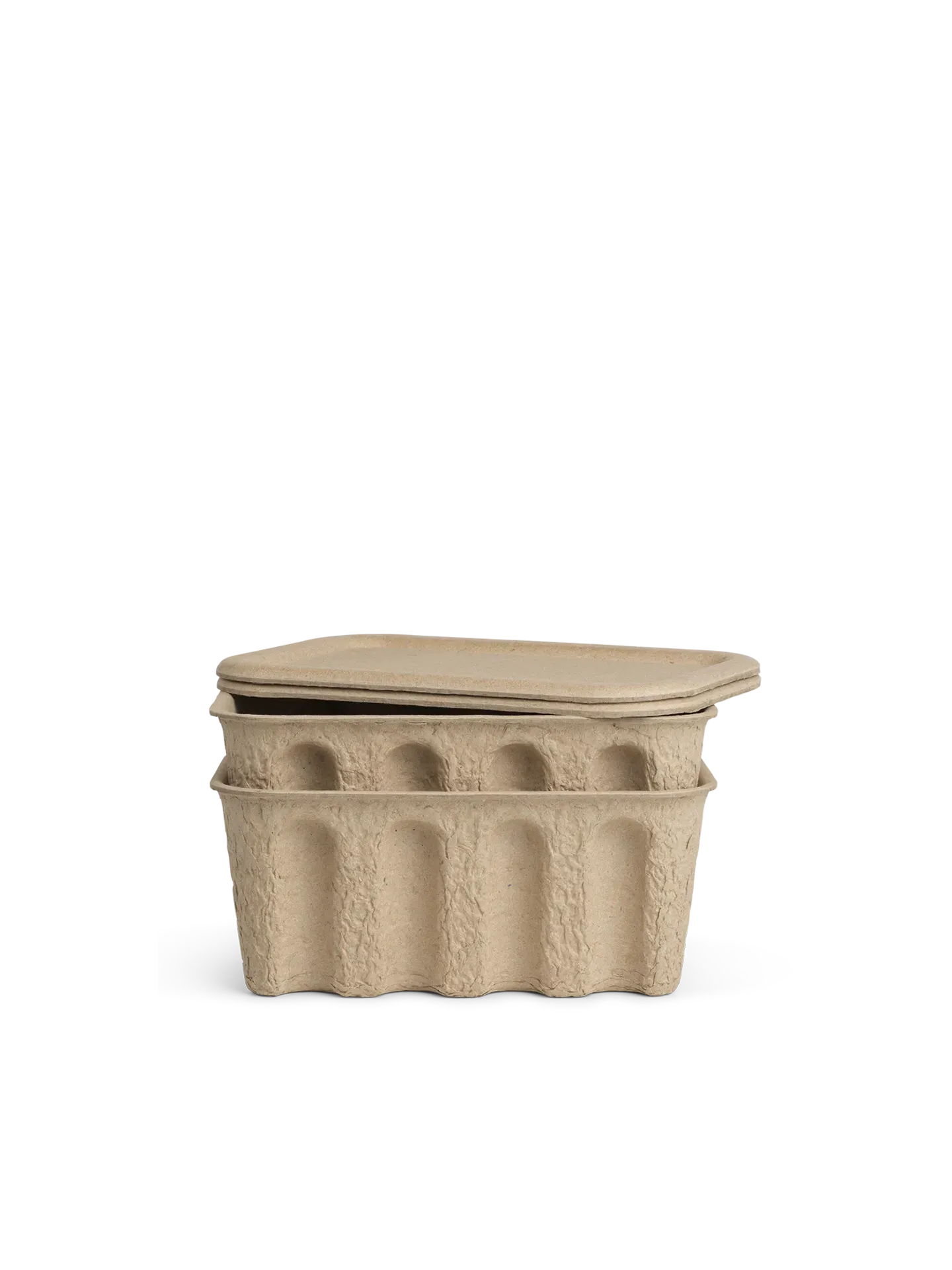 Paper Pulp Box Set of 2 - Brown, Recycled Paper Pulp product