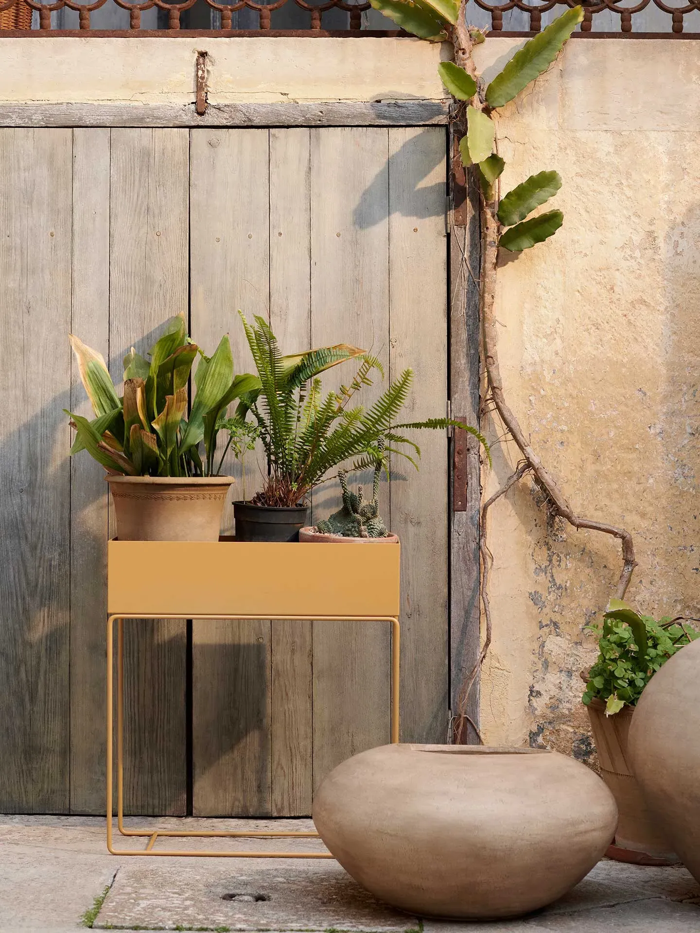 Plant Box Storage Unit - Straw, Powder-Coated Steel alternate view