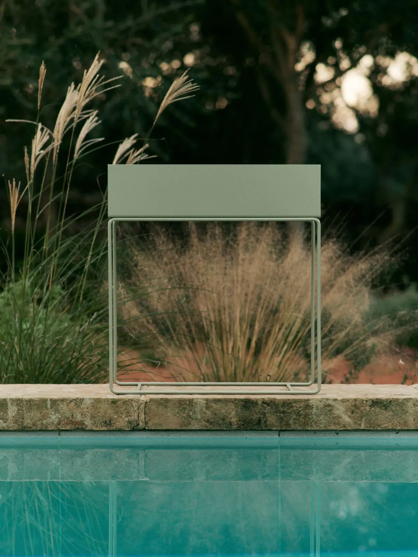 Plant Box - Tea Green, Powder Coated Metal alternate view