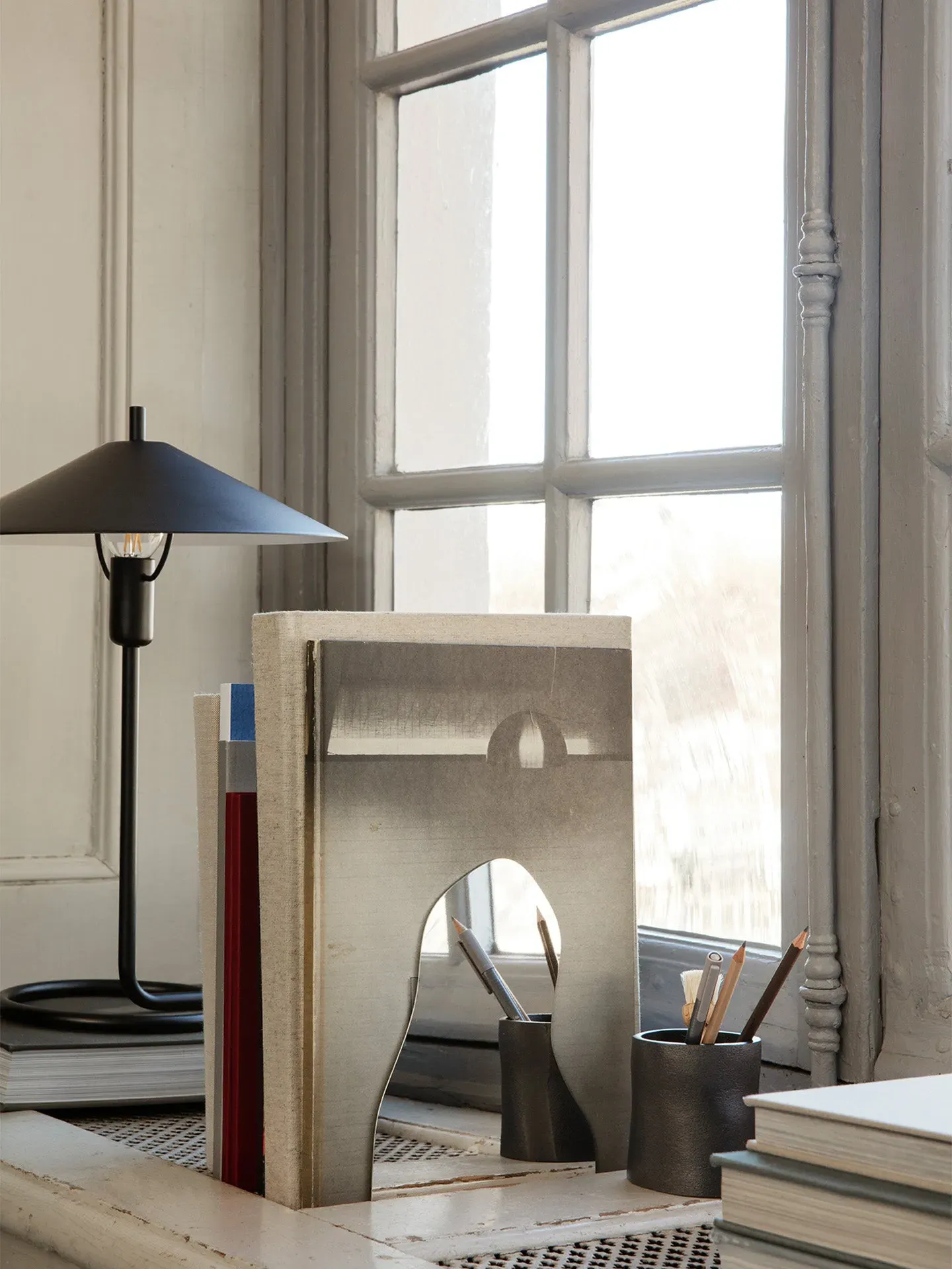 Pond Bookends Set of 2 - Mirror Polished, Stainless Steel alternate view