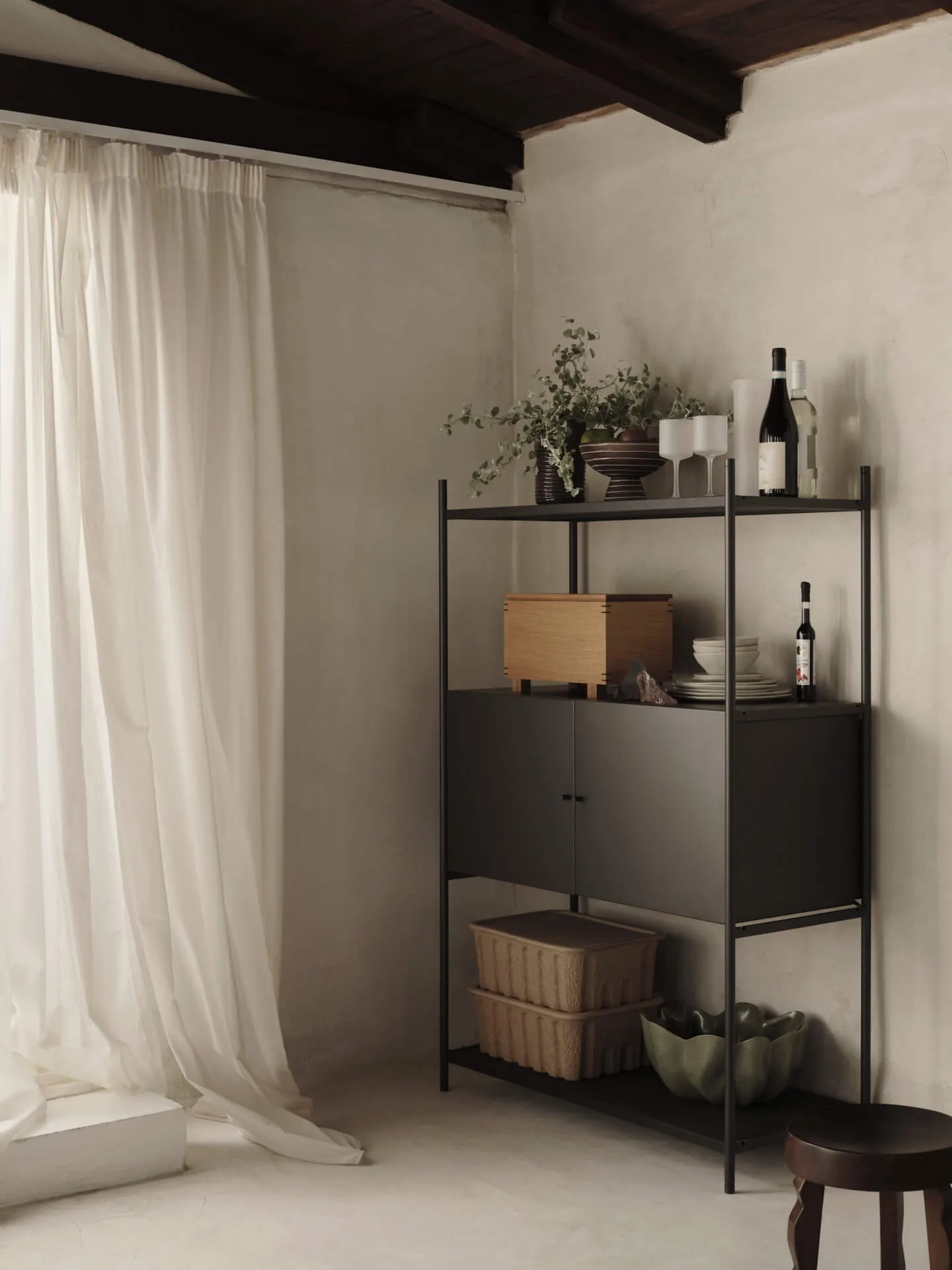 Punctual Ladder 4 Modular Shelving System - Anthracite, Steel alternate view
