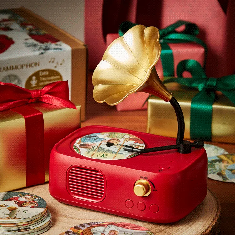 Barbara Behr Recordable Musical Advent Gramophone by Fortnum & Mason