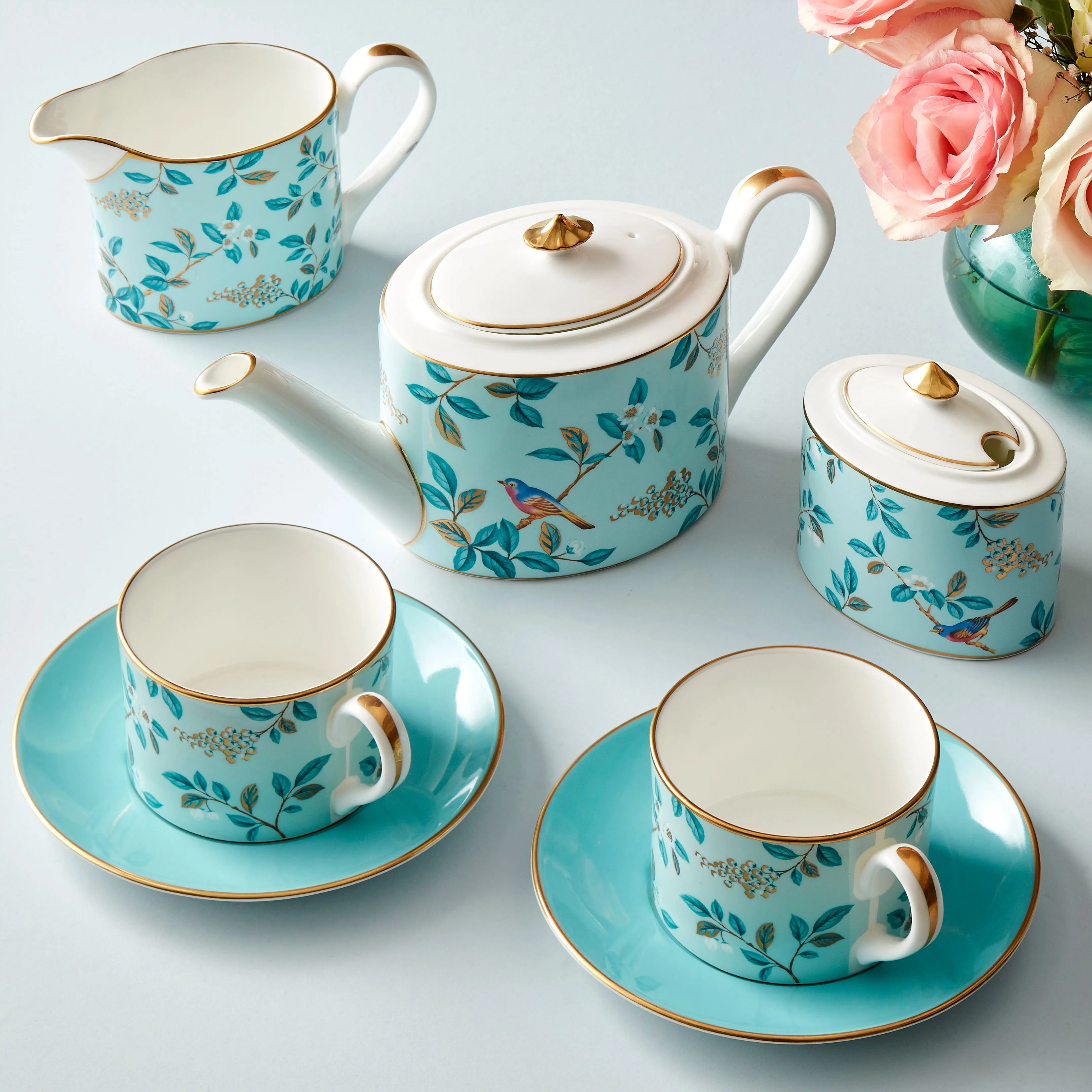 Camellia Tea for Two Gift Set - Gold Gilded Ceramic product