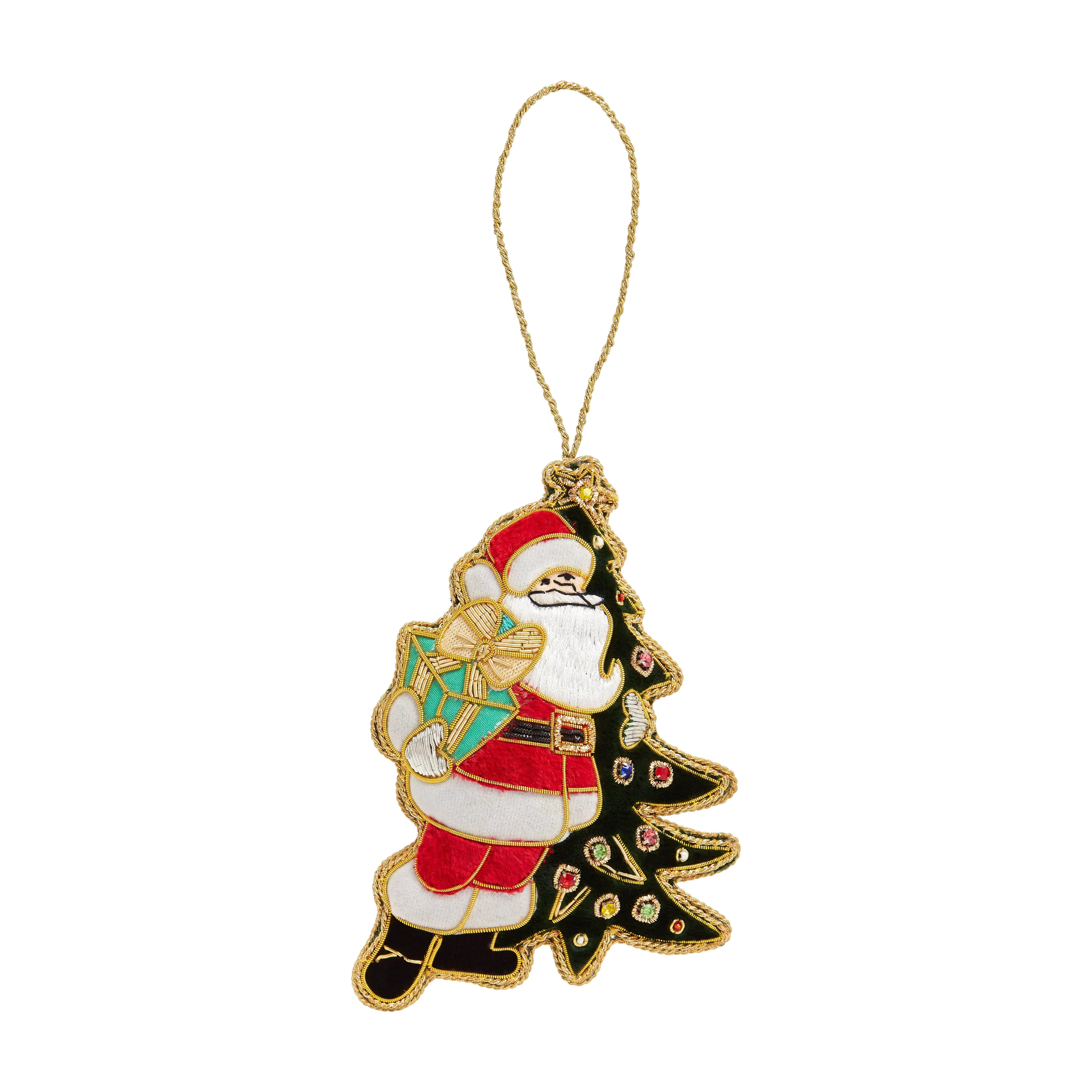 Fortnum's Embroidered Father Christmas Decoration alternate view