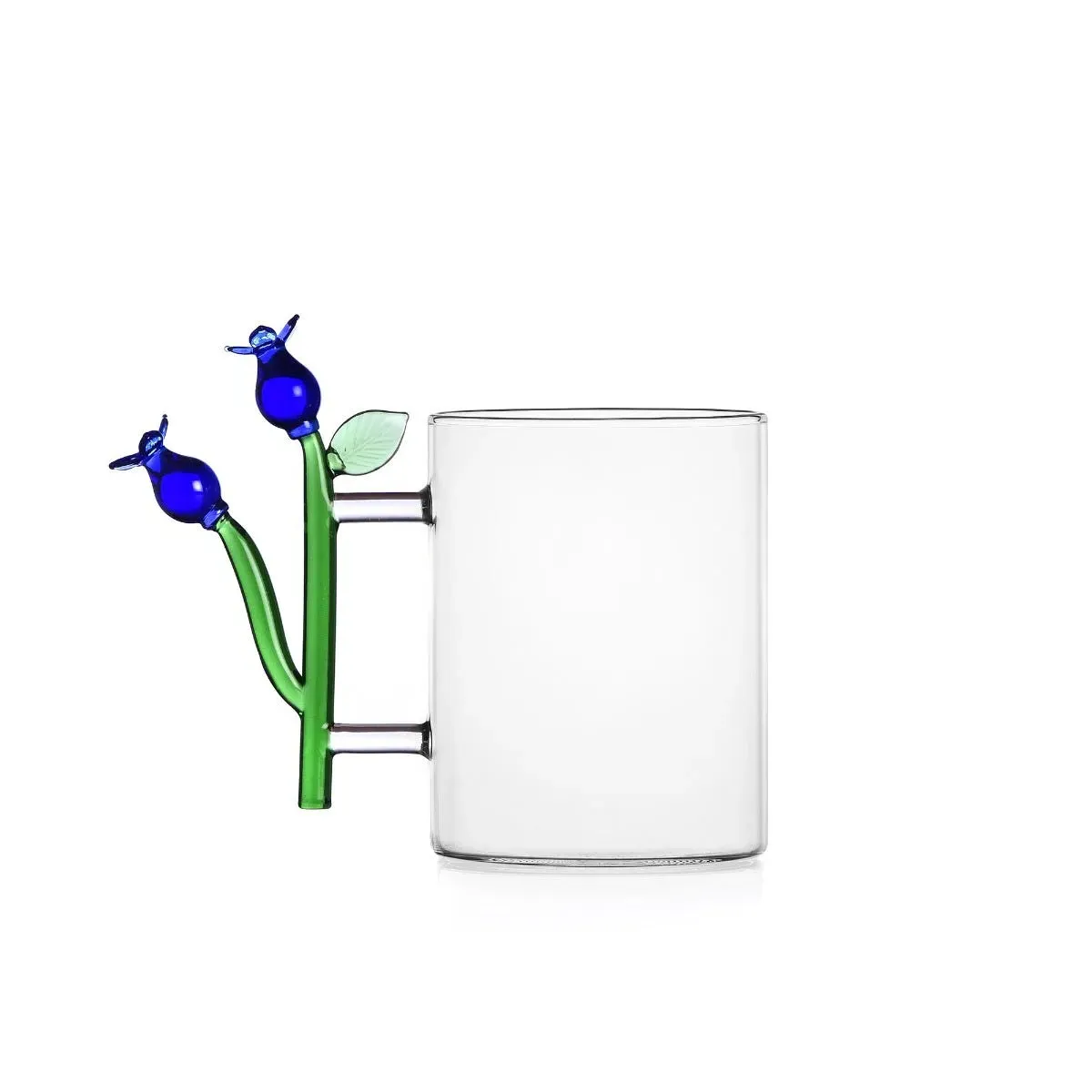 Ichendorf Milano Botanica Glass Flower Mug - Blue, Borosilicate Glass product