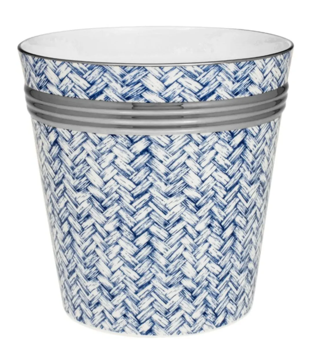 Nina Campbell x Halcyon Days Basket Weave Cachepot - Fine Bone China product