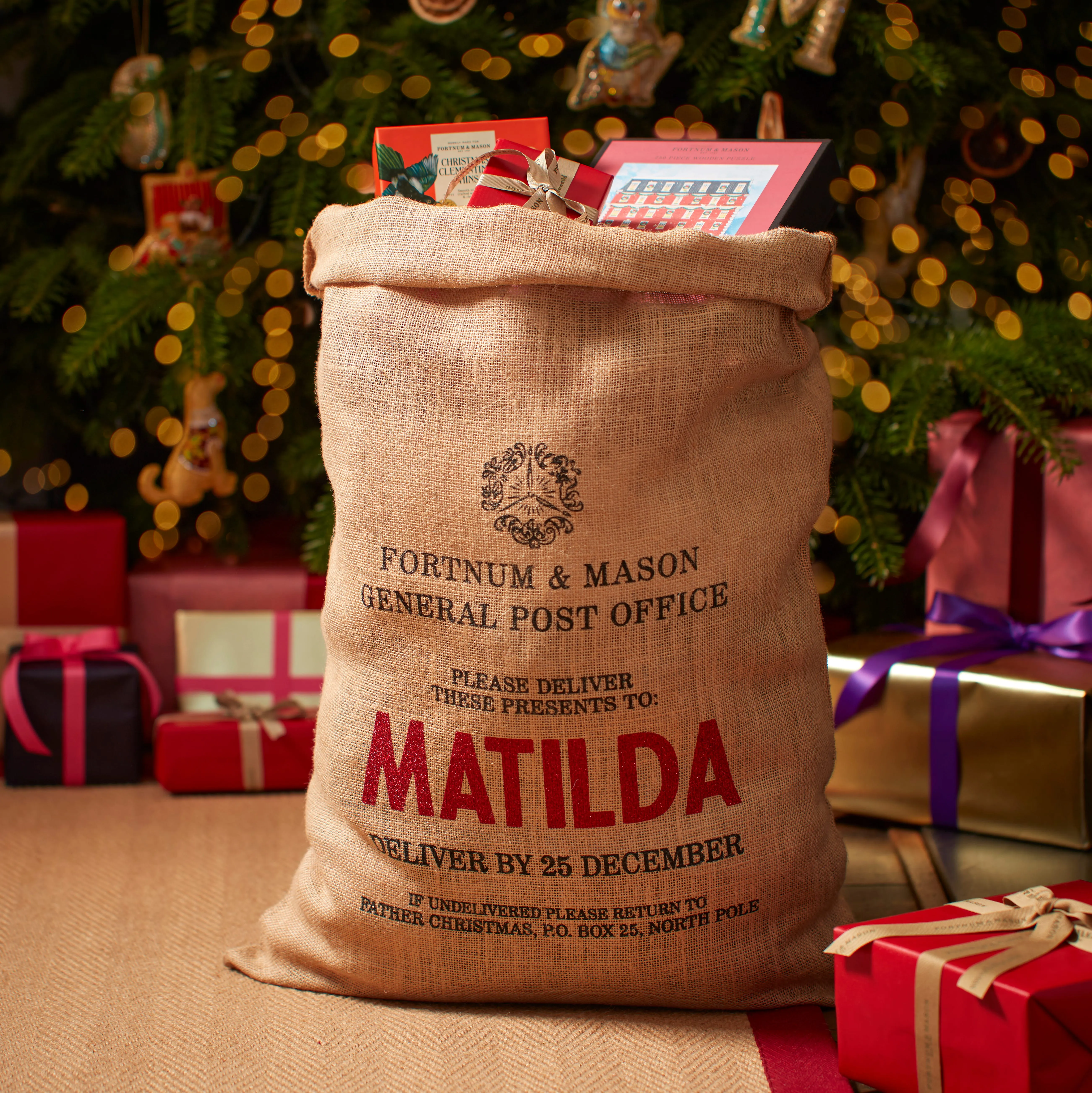 Personalised Hessian Santa Sack - Large product