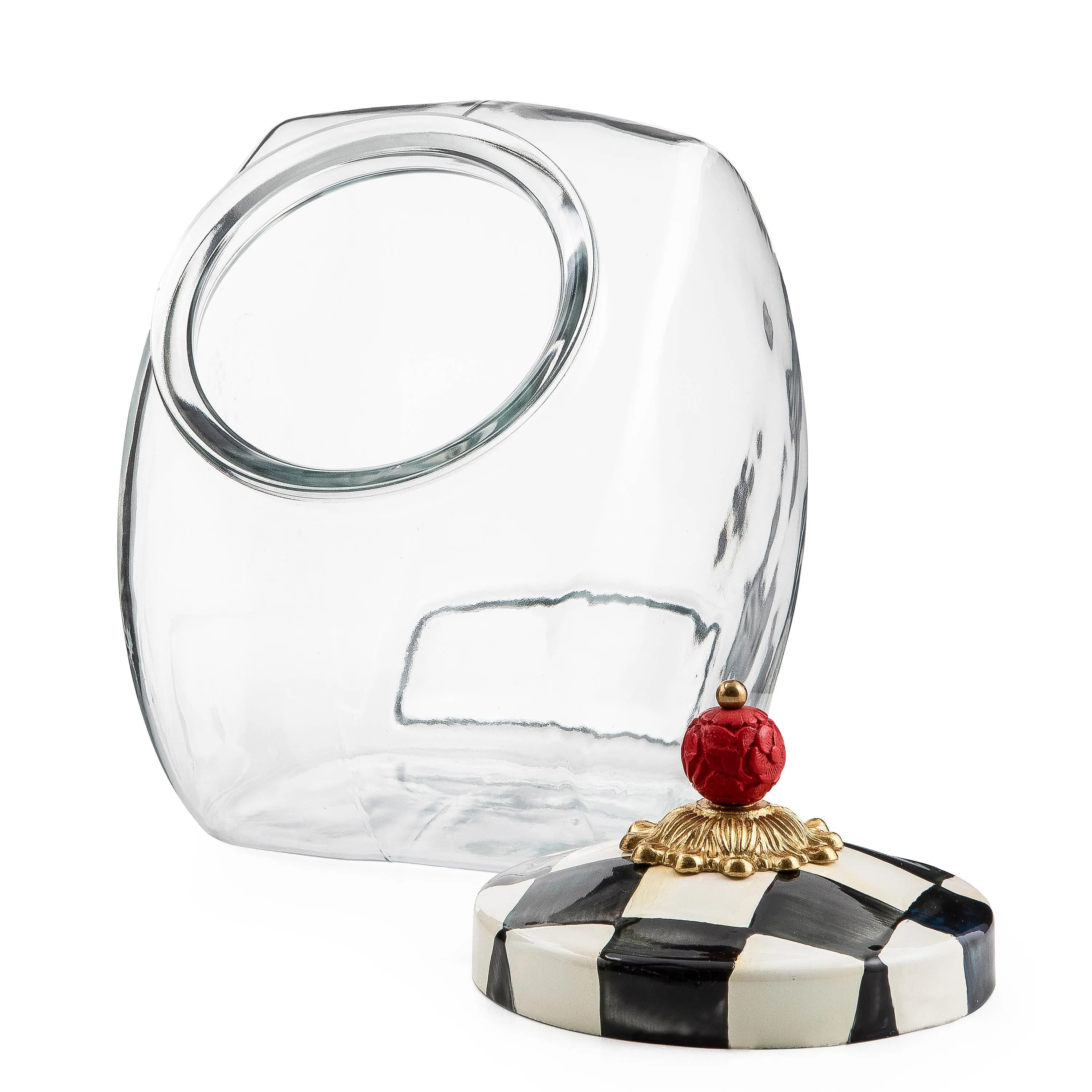 Courtly Check Cookie Jar - Glass, Enamel product