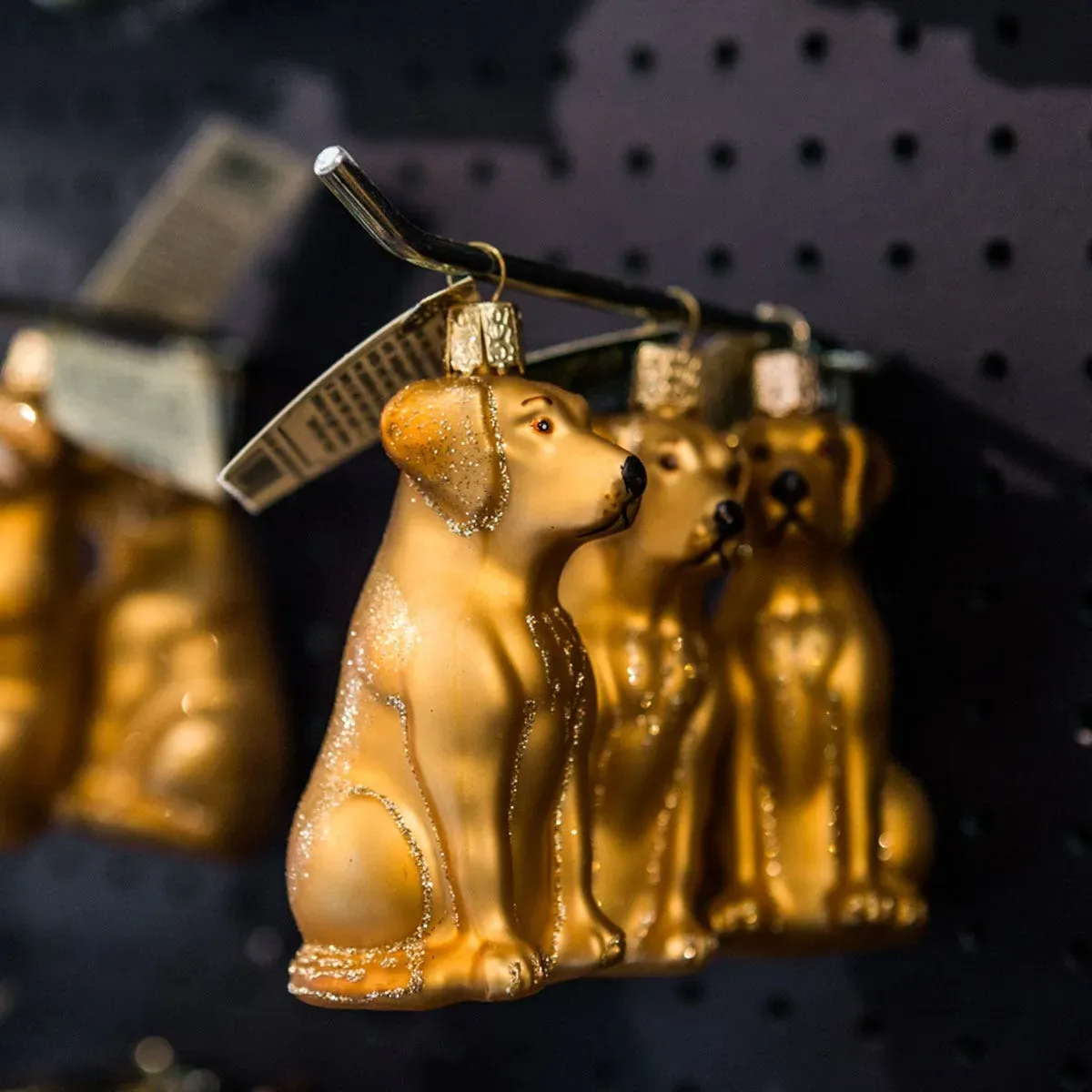 Old World Labrador Christmas Tree Decoration - Yellow alternate view