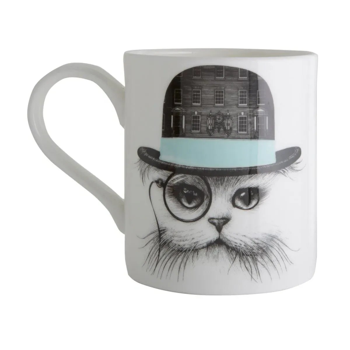 Eau de Nil Cat Hat Mug - Eau de Nil, Ceramic product