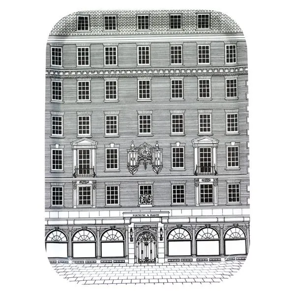 Fortnum's Façade Small Tea Tray - Illustrated product