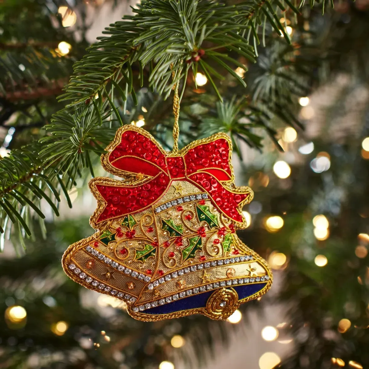 Bells Zardosi Embroidered Christmas Decoration product