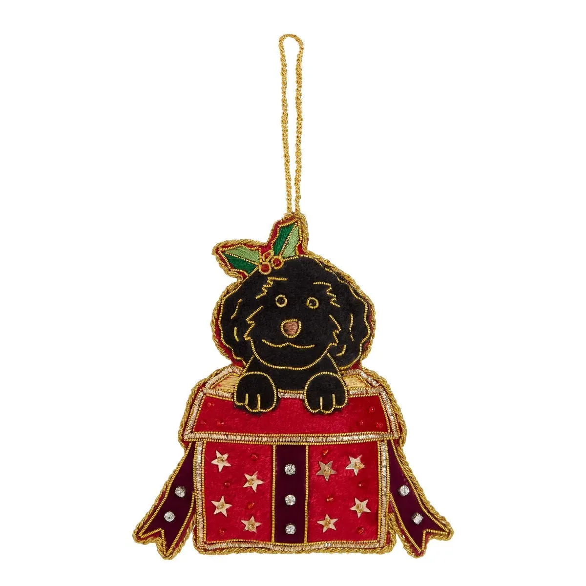 Cockapoo in Present Embroidered Decoration product
