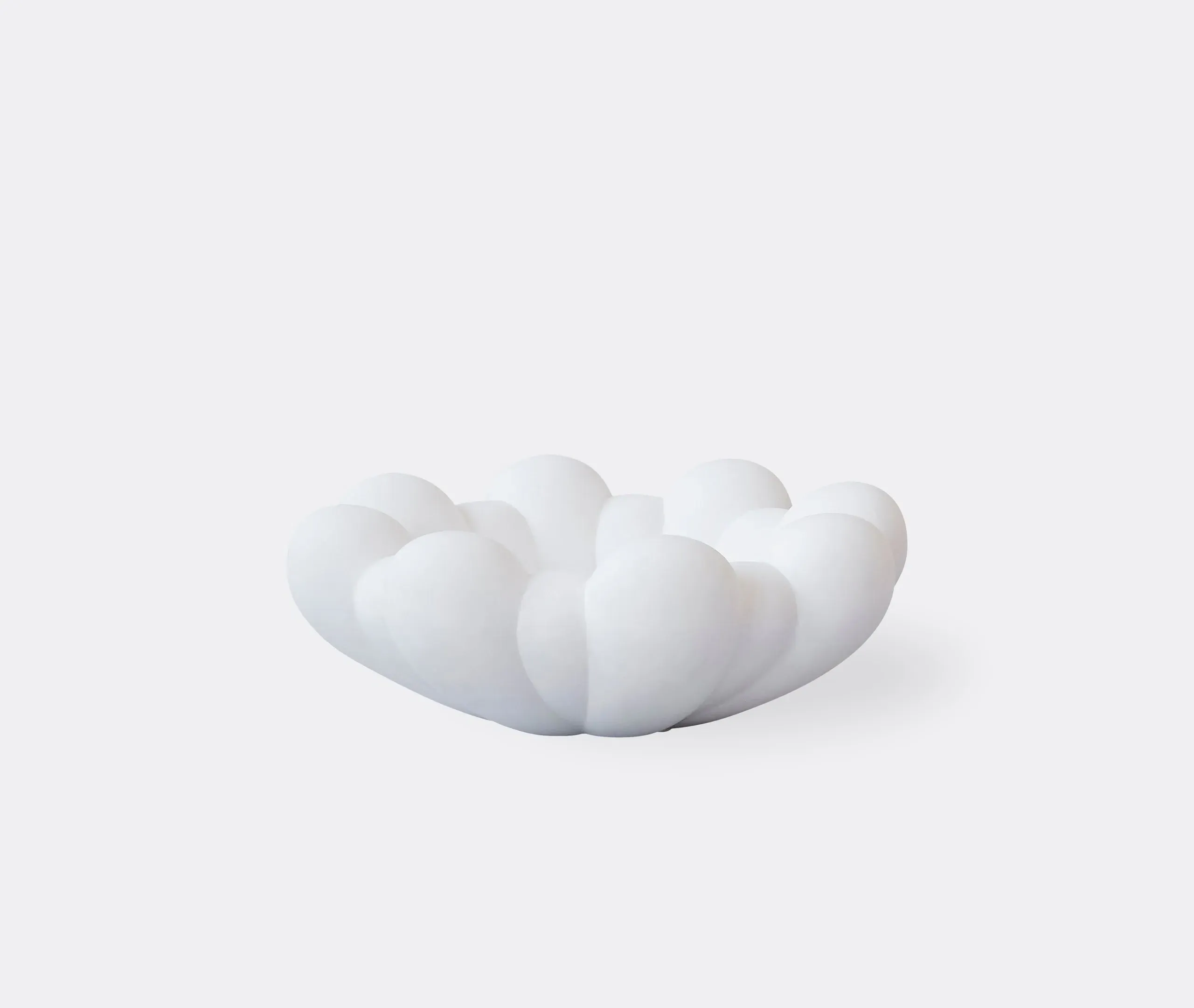 Big Serving Tray Sculptural - White, Ceramic
