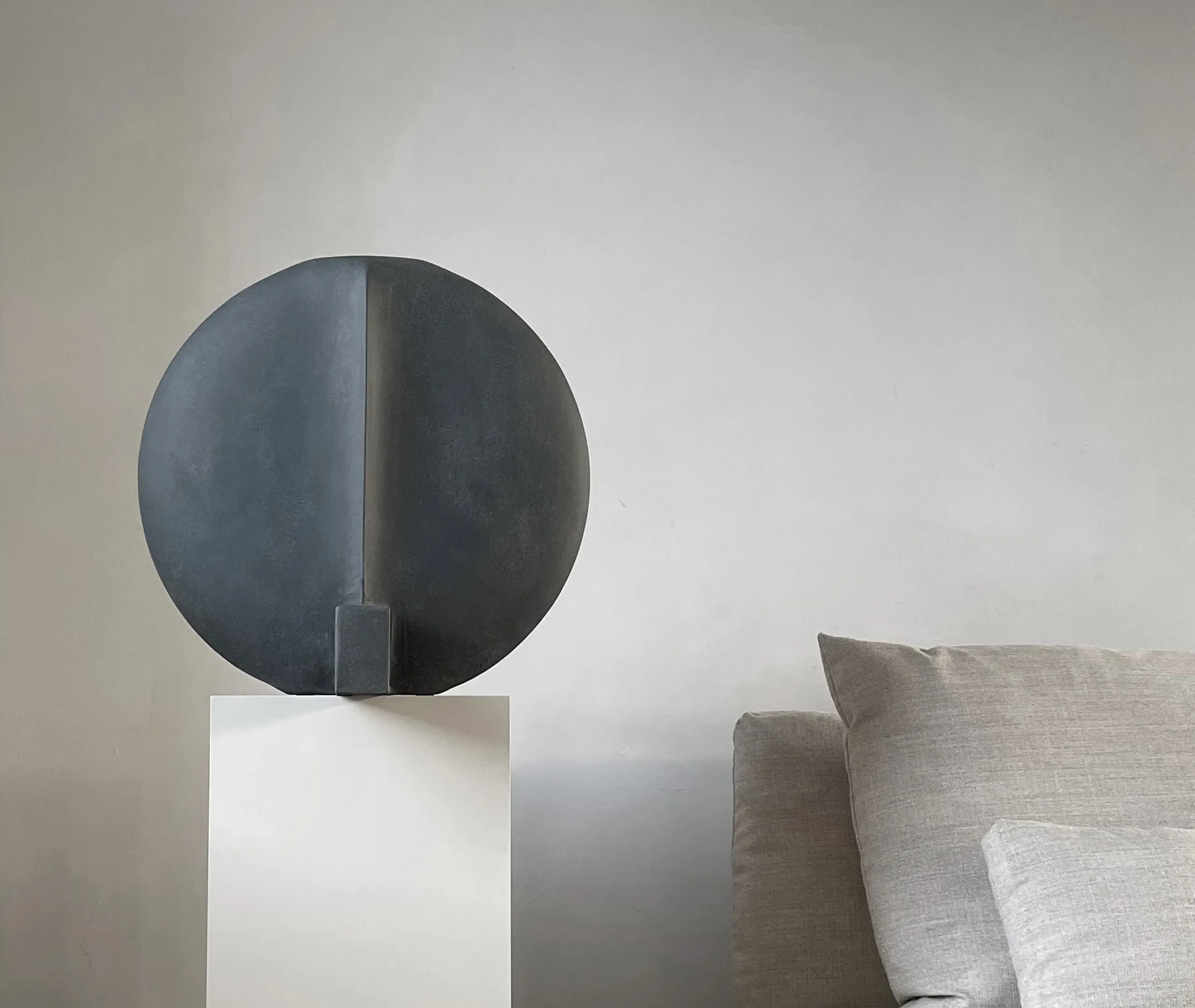 Big Vase Sculptural Design - Coffee, Ceramic