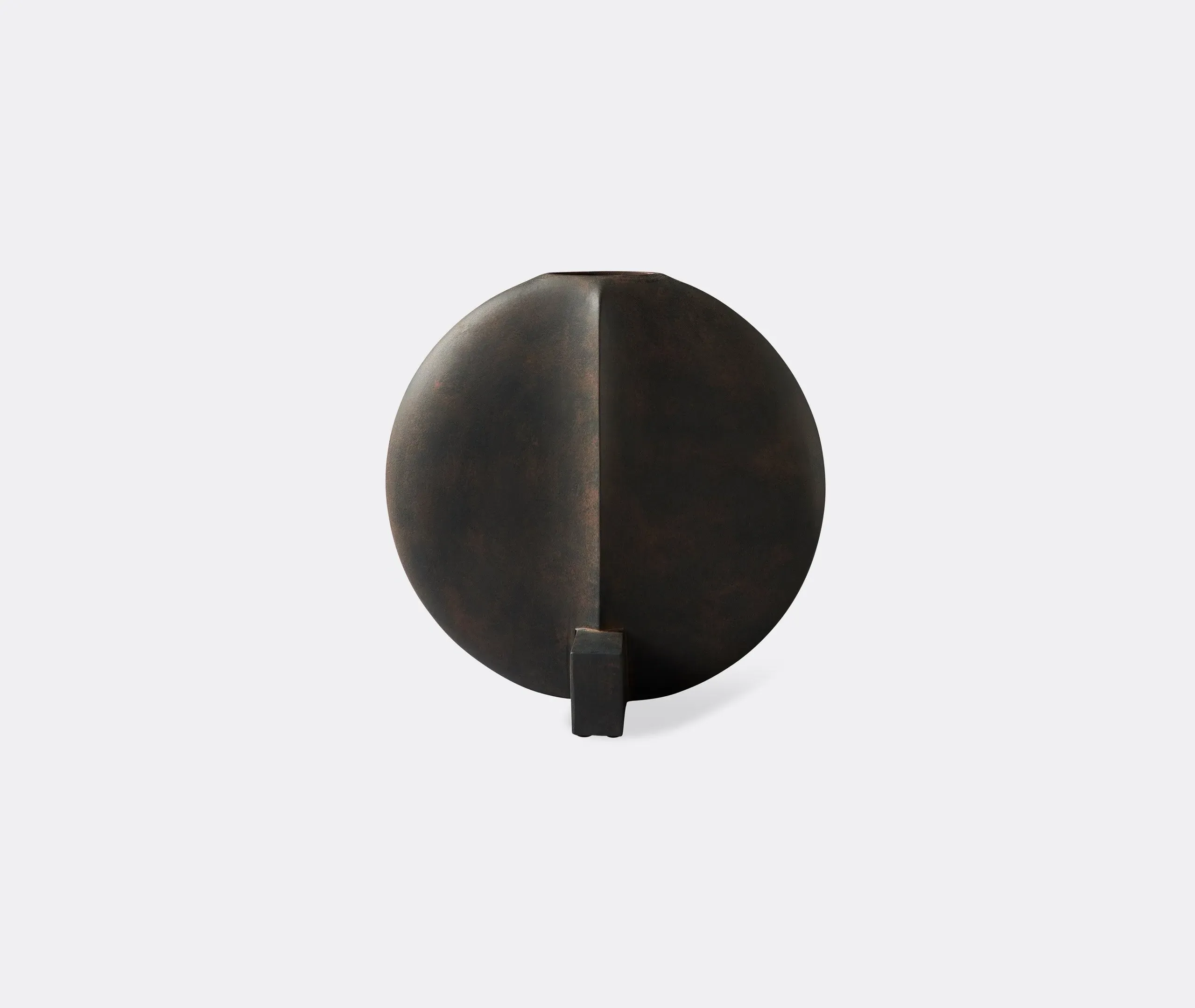 Big Vase Sculptural Design - Coffee, Ceramic
