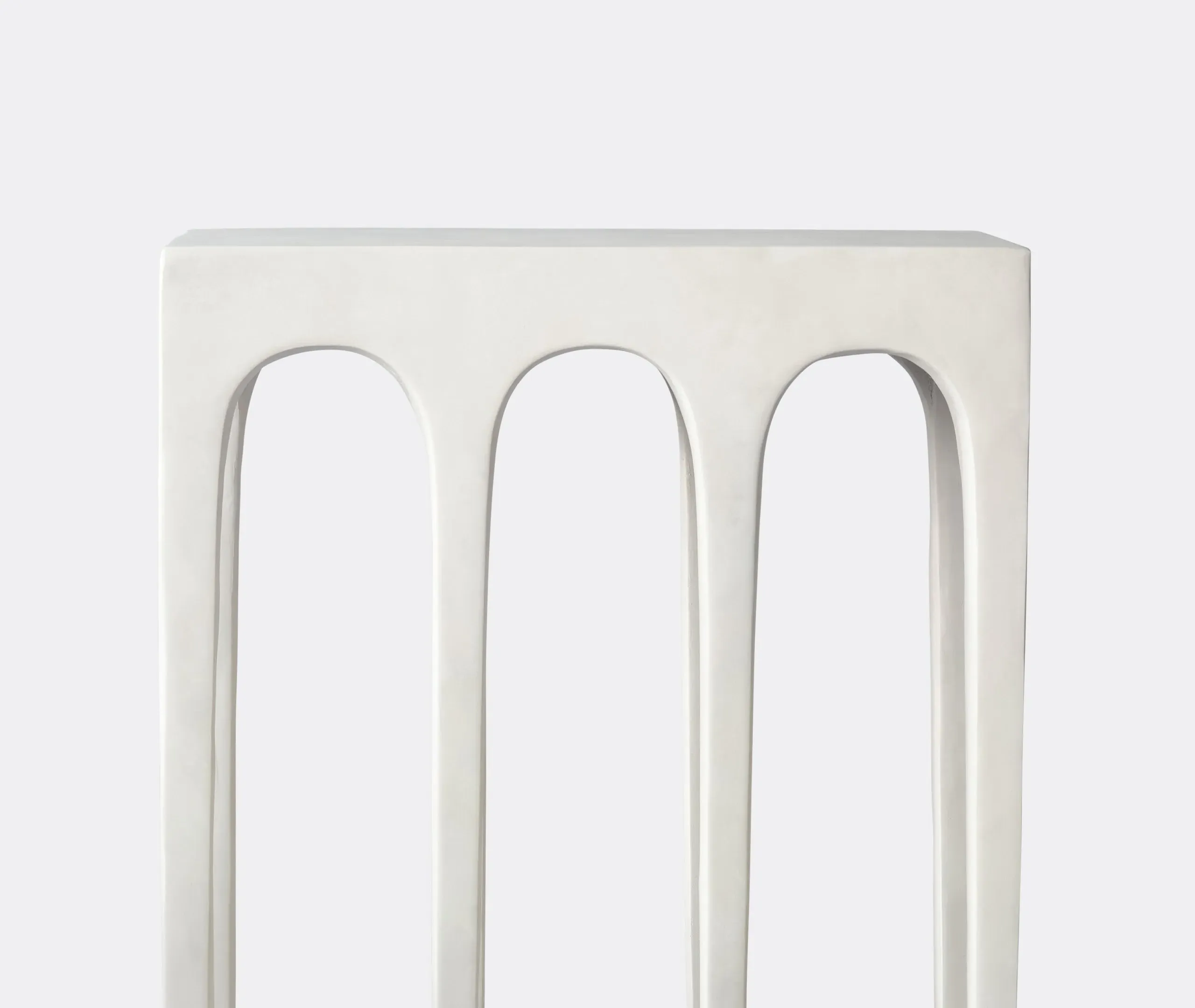 Bow Console Table with Arches - Birch, Concrete