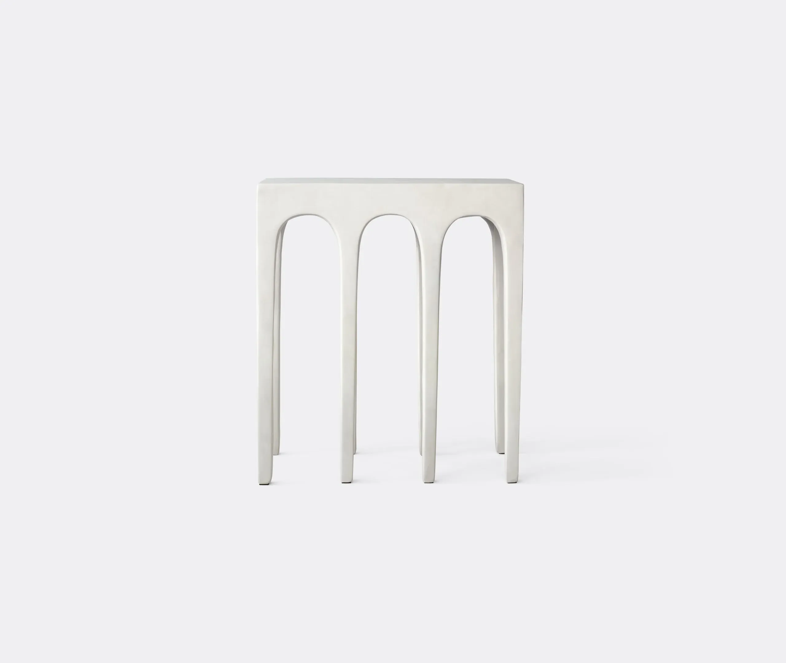 Bow Console Table with Arches - Birch, Concrete image