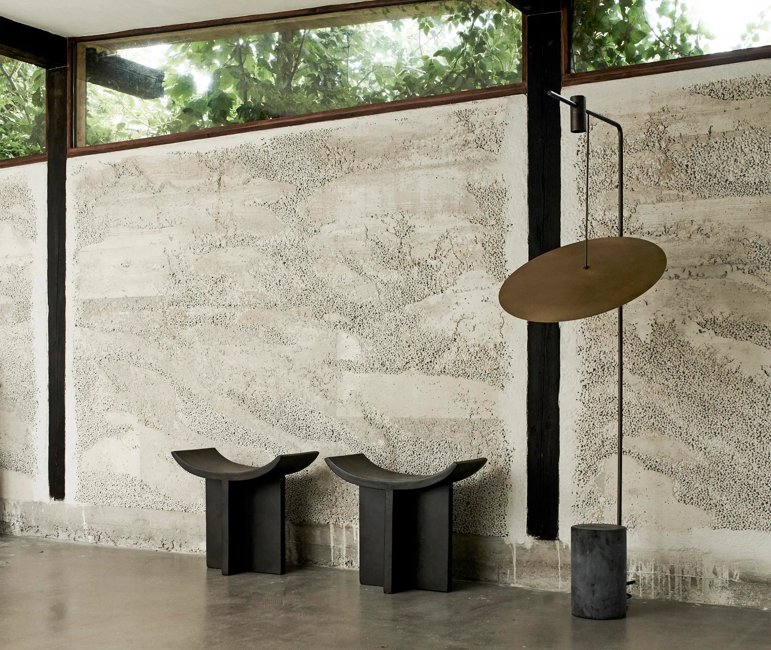 Brutus Stool - Coffee, Fibre Concrete
