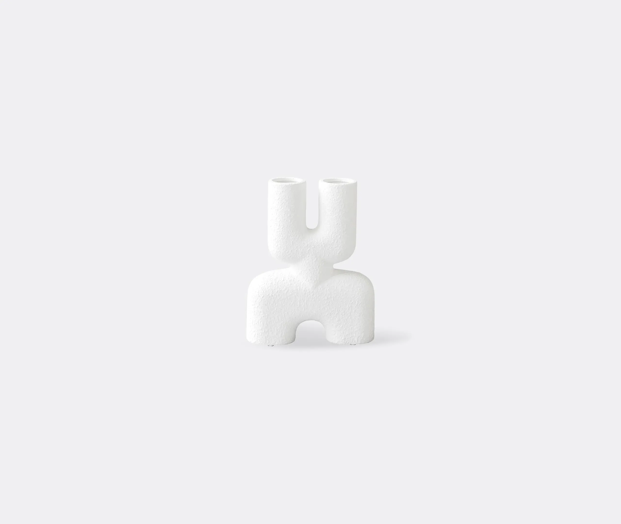 Cobra Double Mini Vase - White, Ceramic