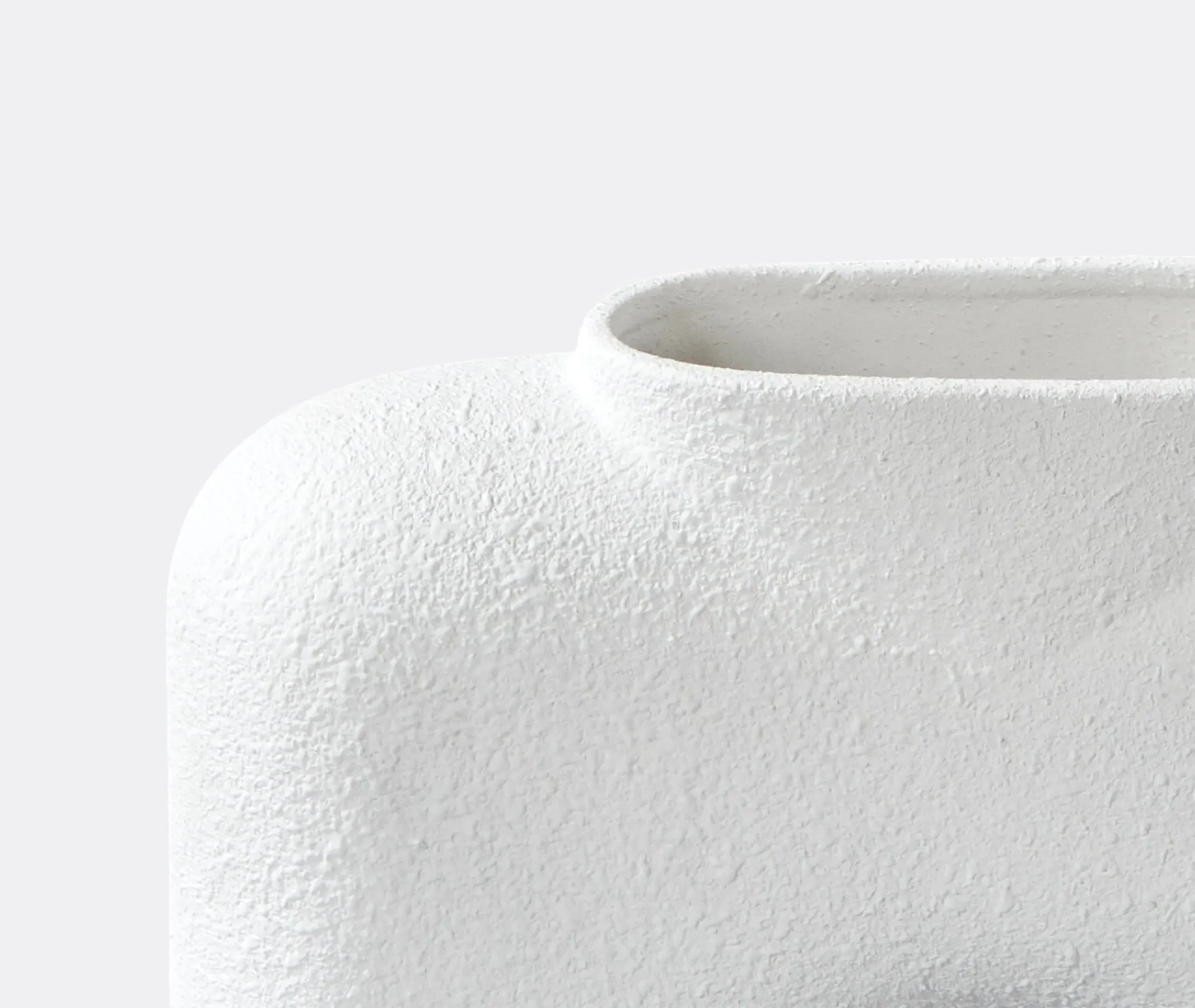 Cobra Fat Medium Vase - Bubble White, Ceramic