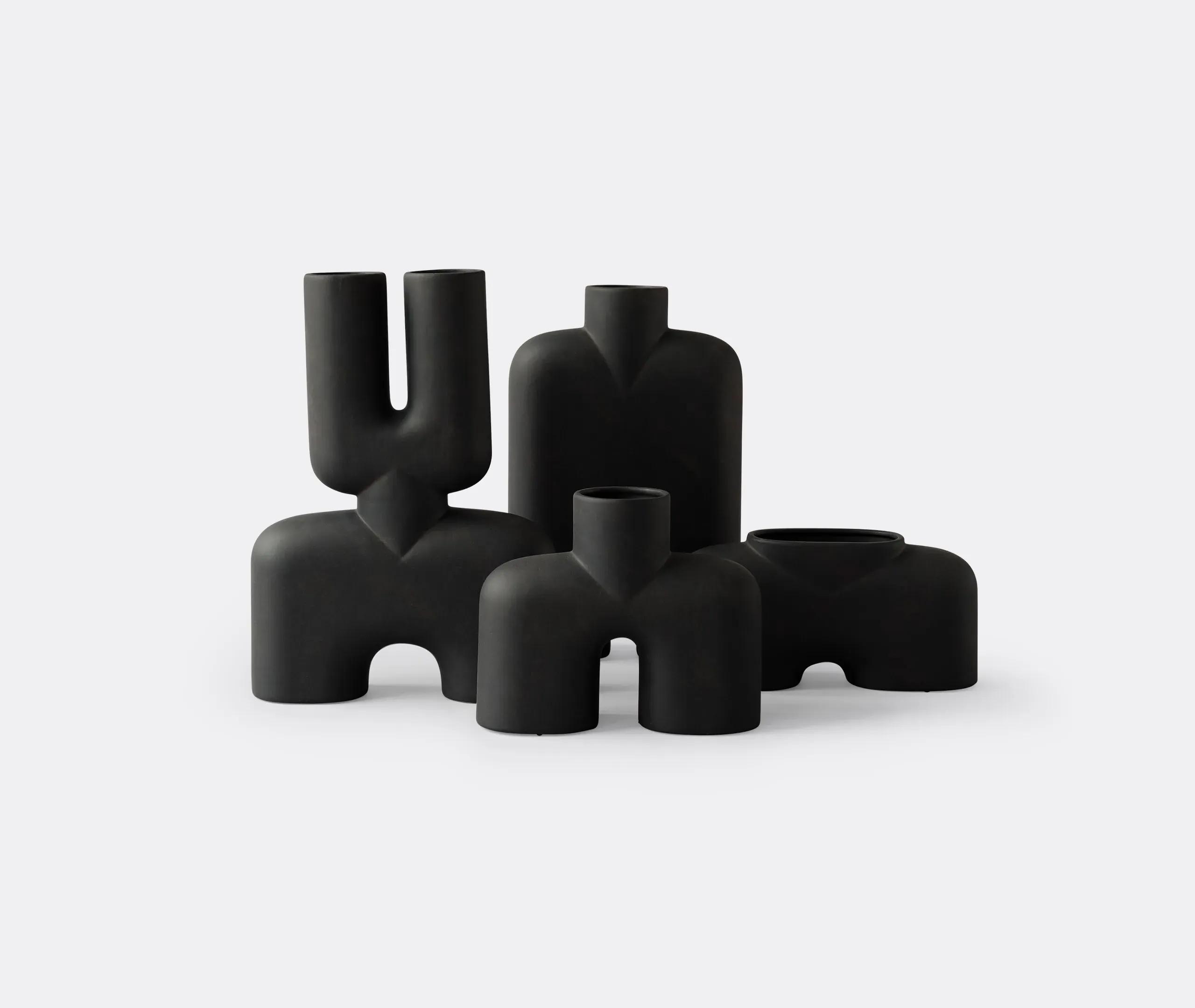 Cobra Fat Medium Vase - Coffee, Ceramic