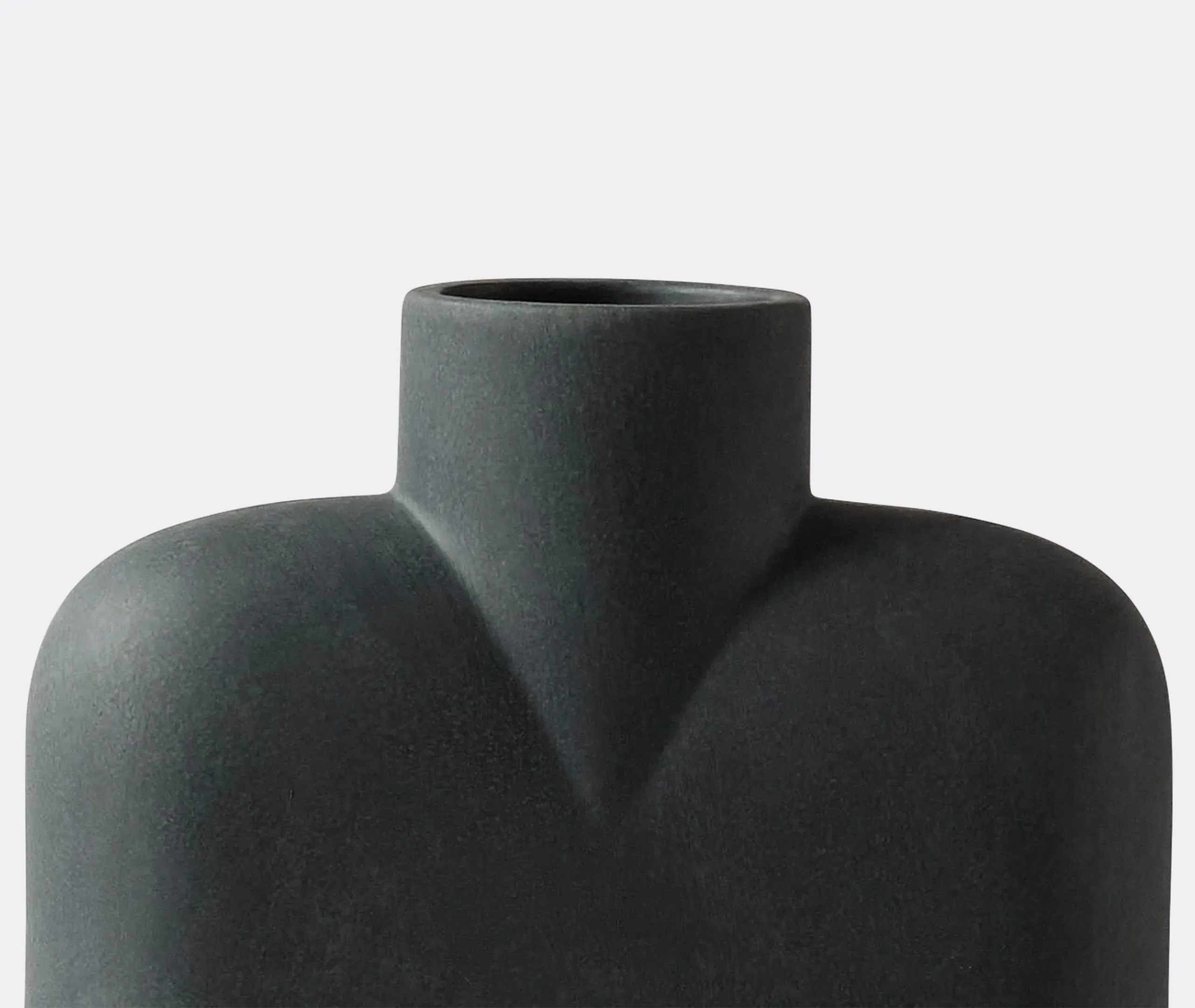 Cobra Tall Hexa Vase - Black, Ceramic