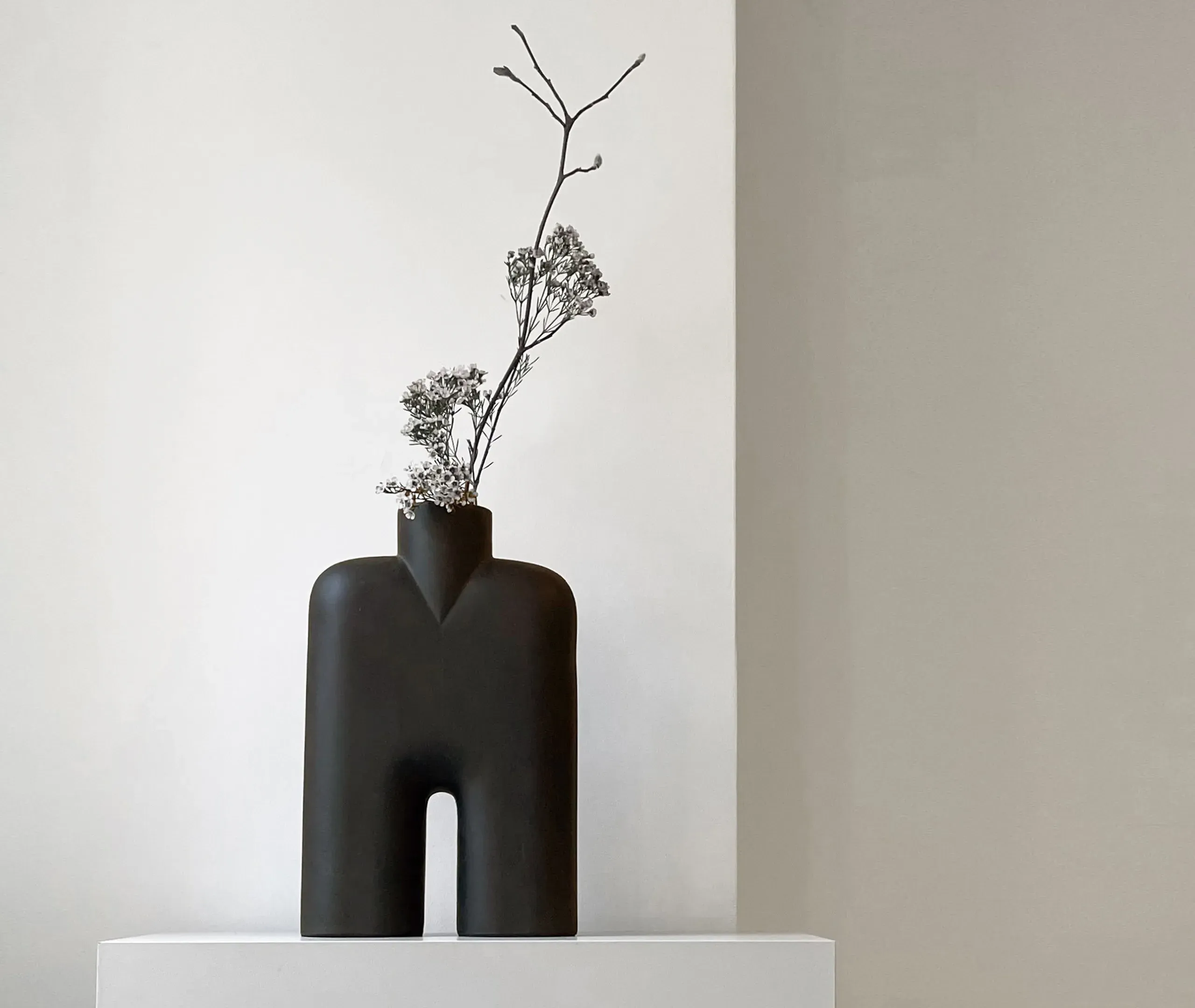 Cobra Tall Mini Vase - Coffee, Ceramic