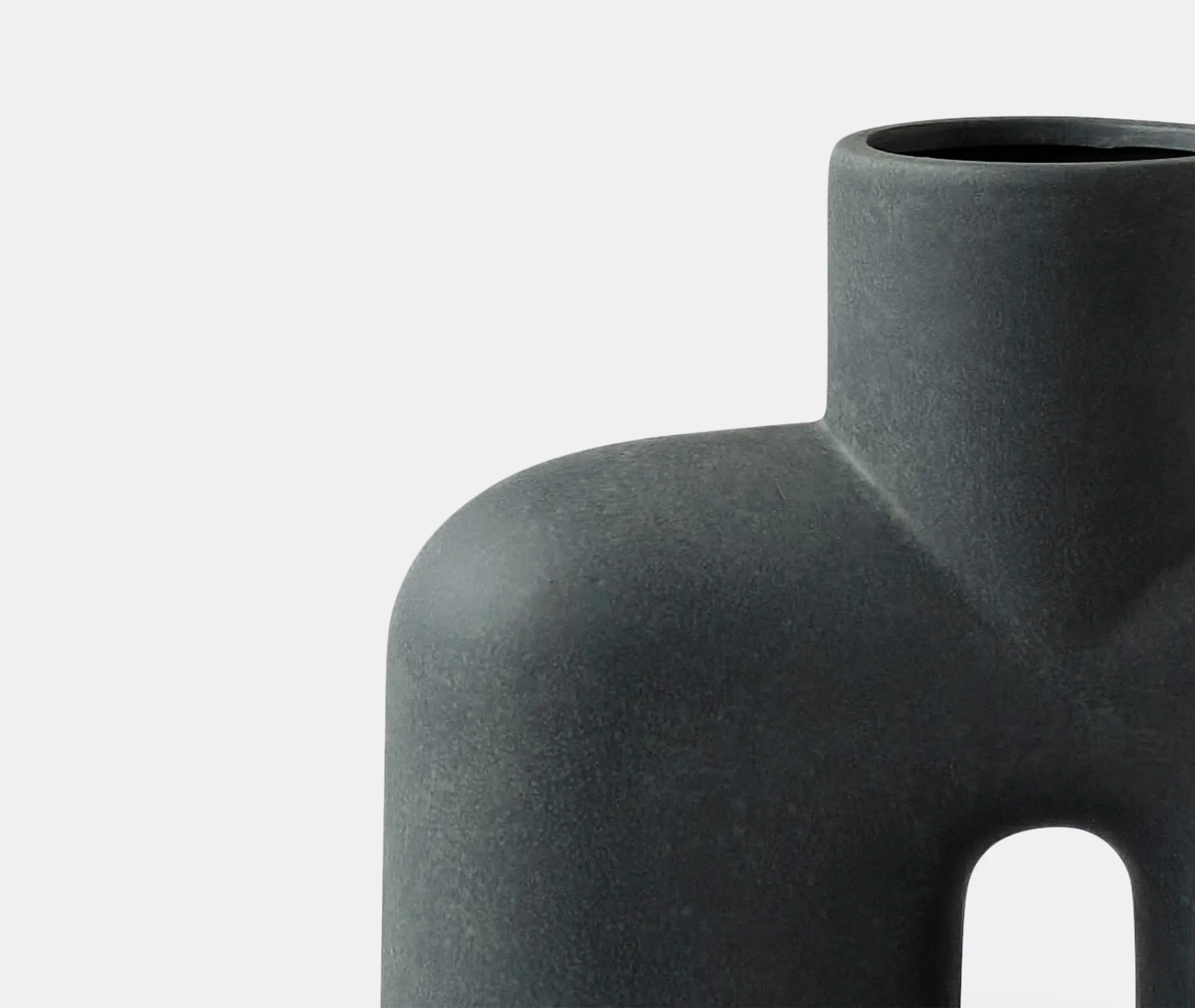 Cobra Uno Medium Vase - Black, Ceramic