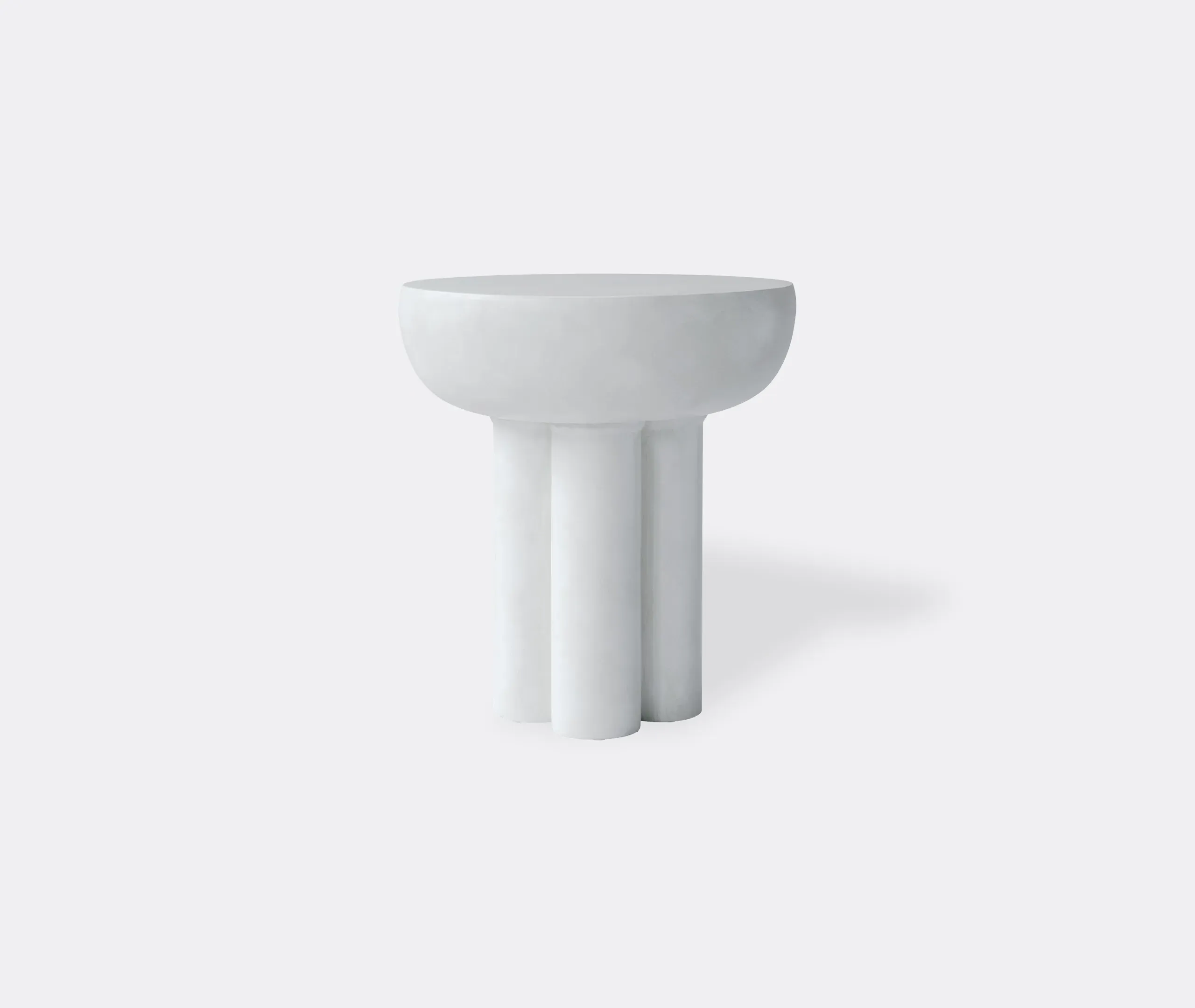 Crown Tall Table - White, Fibre Concrete