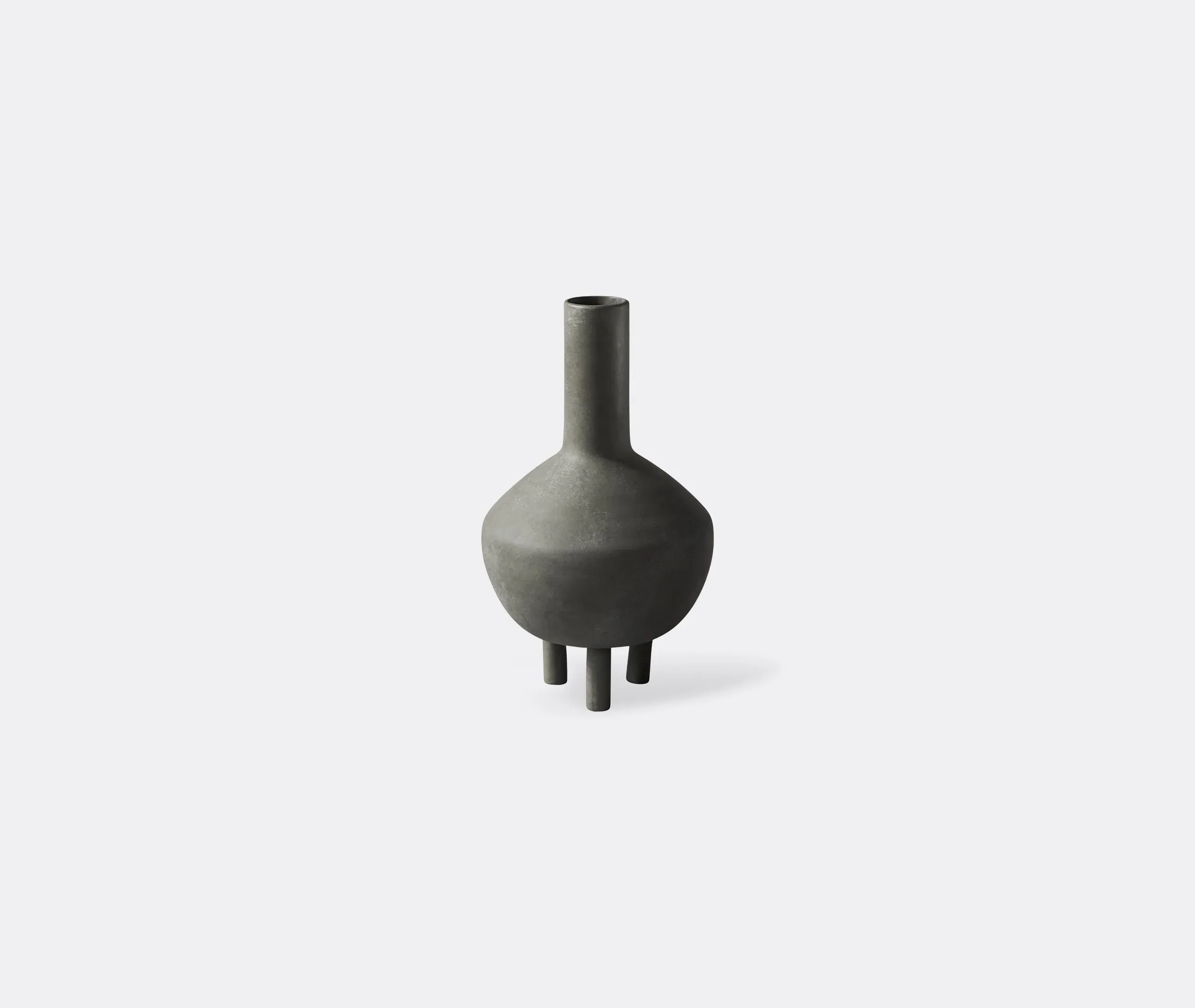 Duck Vase - Dark Grey, Hand Glazed Ceramic