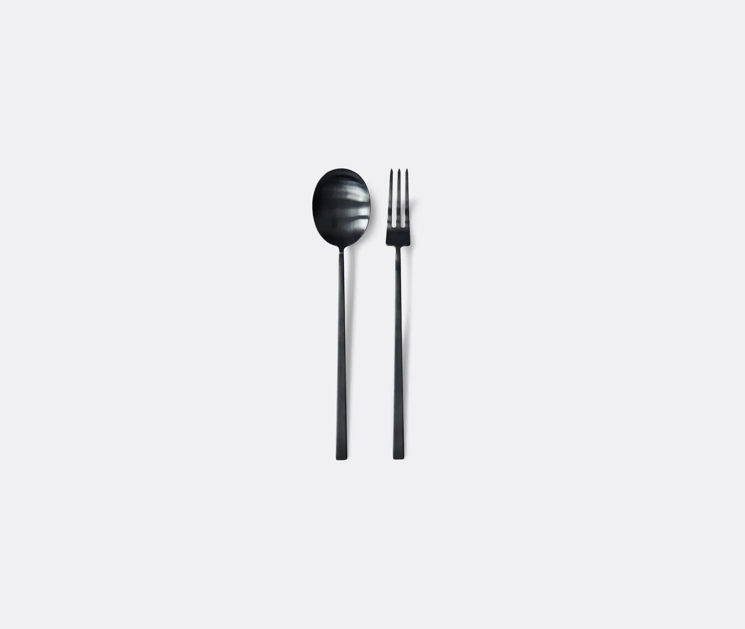 Kogei Salad Servers - Black, Steel