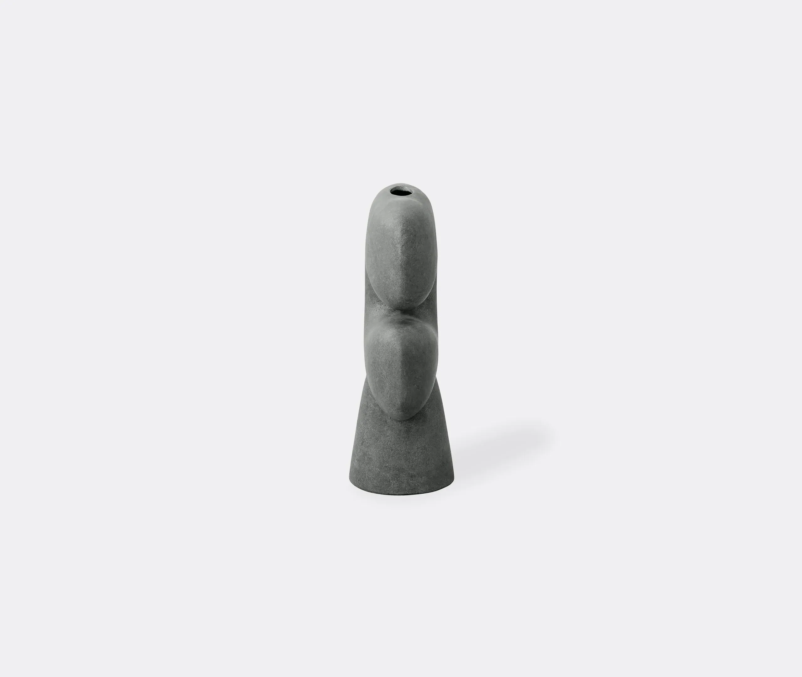 Large Tribal Vase with Hand Glaze - Dark Grey, Ceramic