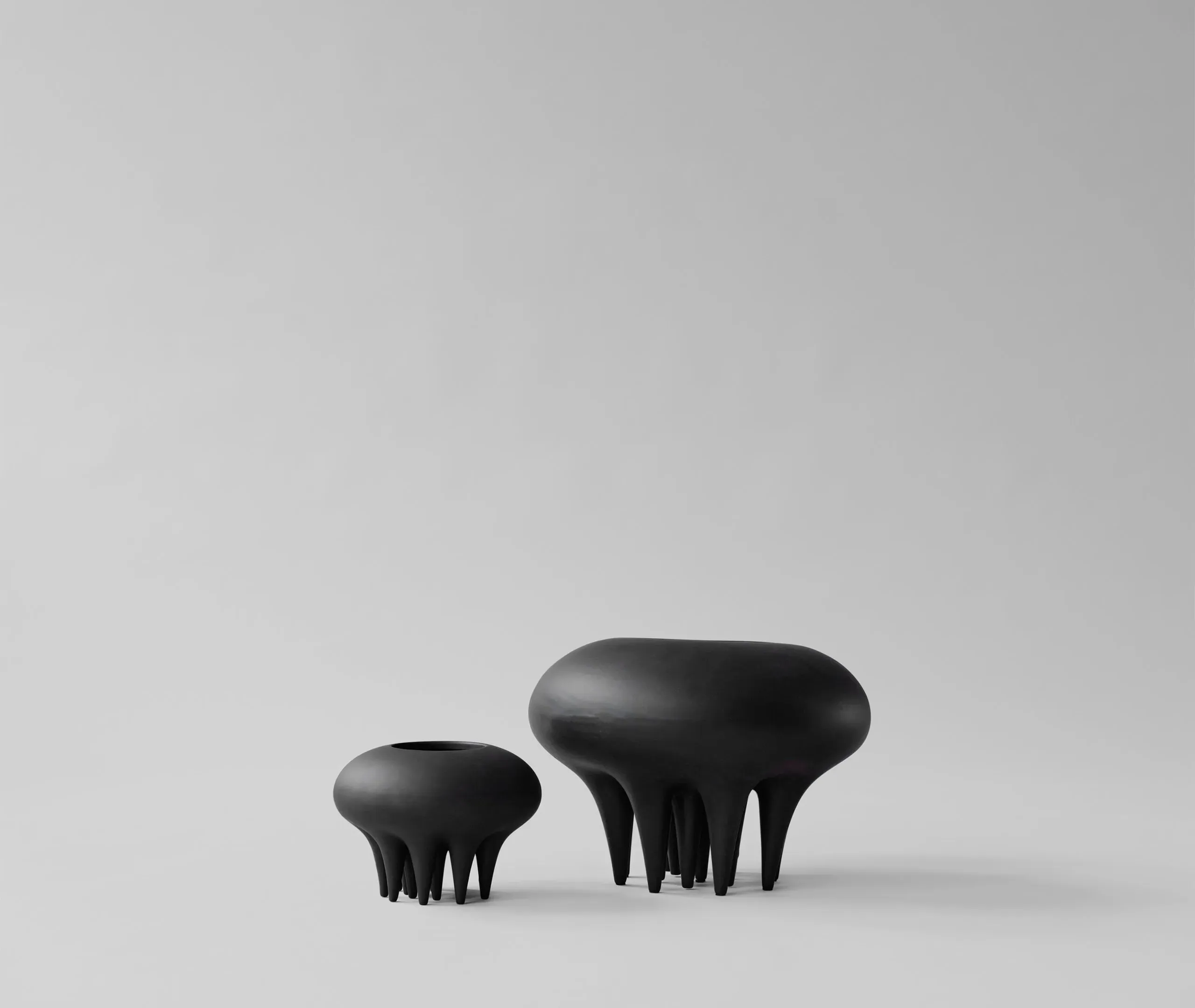 Large Vase with Tentacle Legs - Coffee, Ceramic