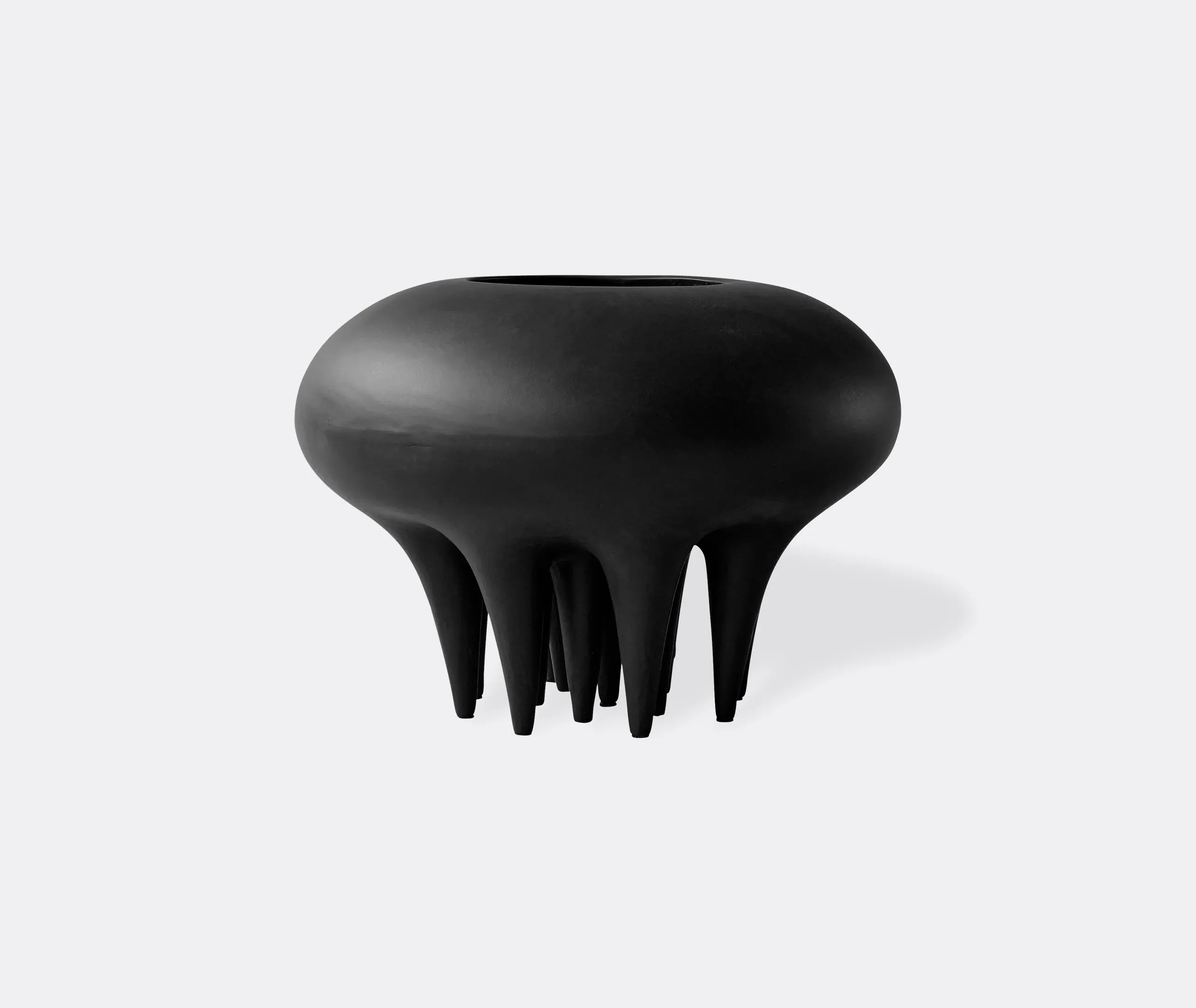 Large Vase with Tentacle Legs - Coffee, Ceramic