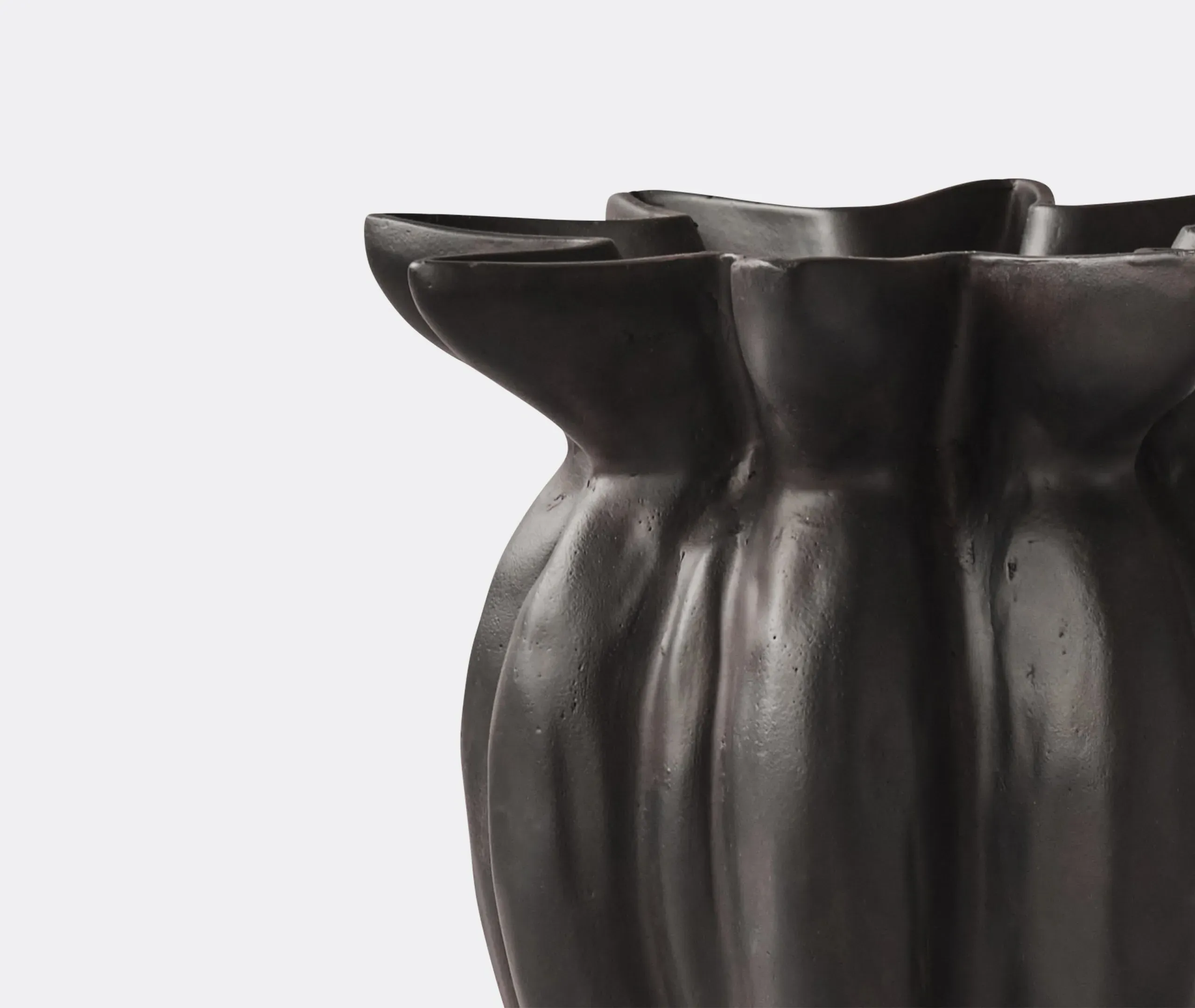 Lotus Vase - Coffee, Fiber Concrete
