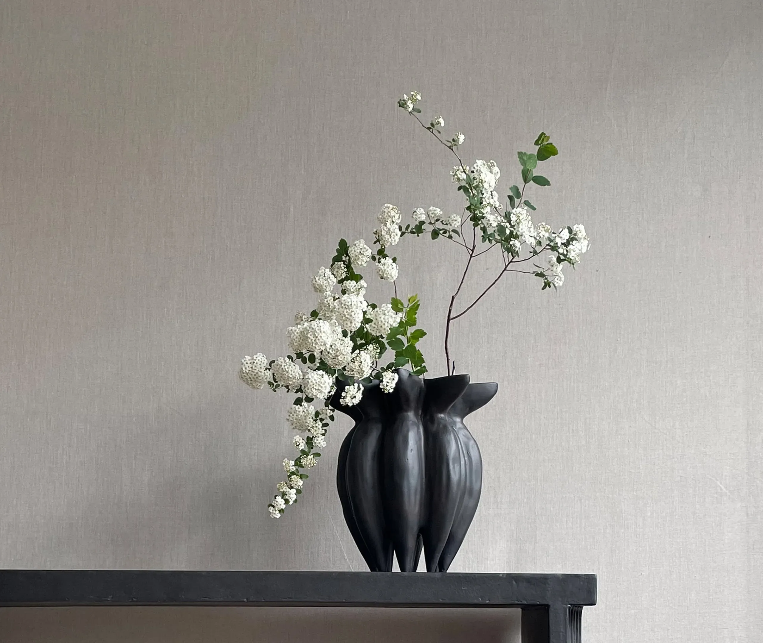 Lotus Vase - Coffee, Fiber Concrete
