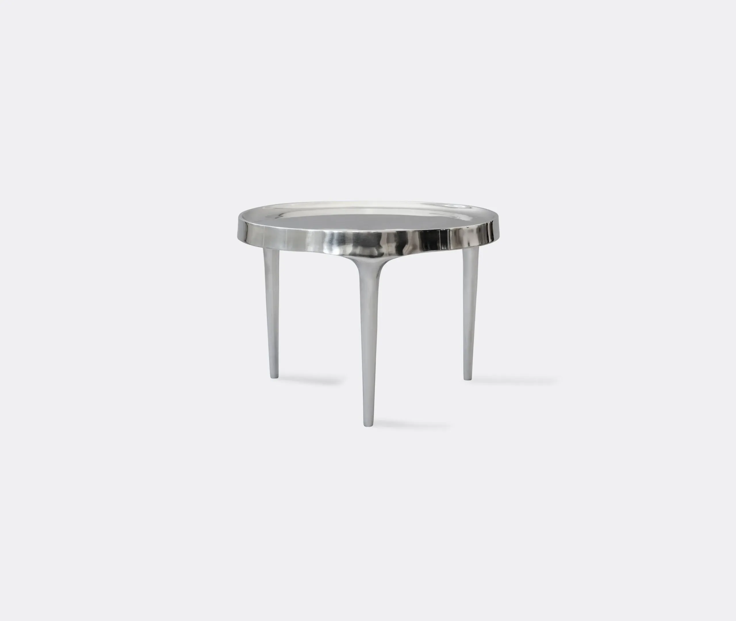 Low Coffee Table - Chrome, Cast Aluminum