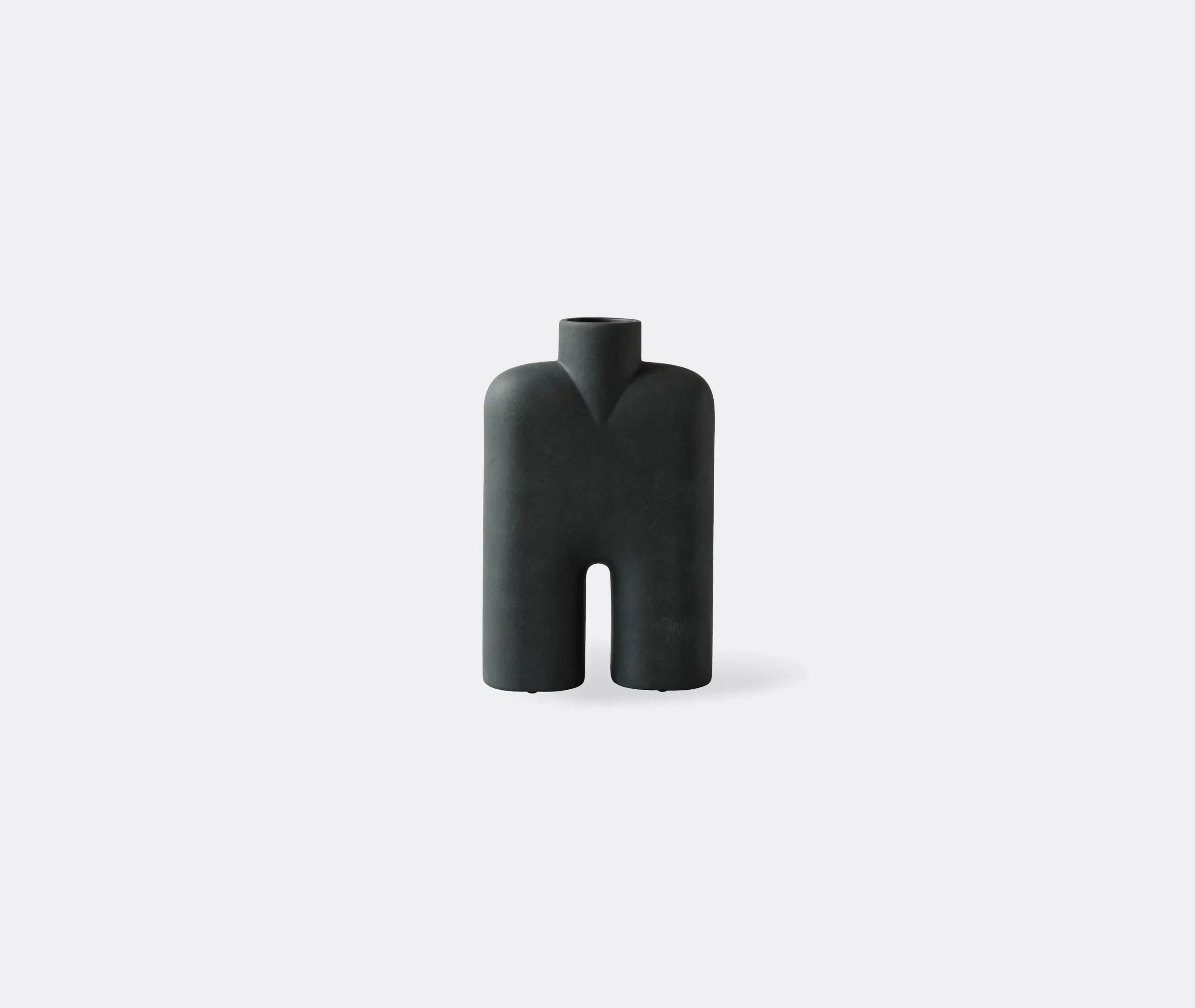 Medium Cobra Tall Vase - Black, Ceramic