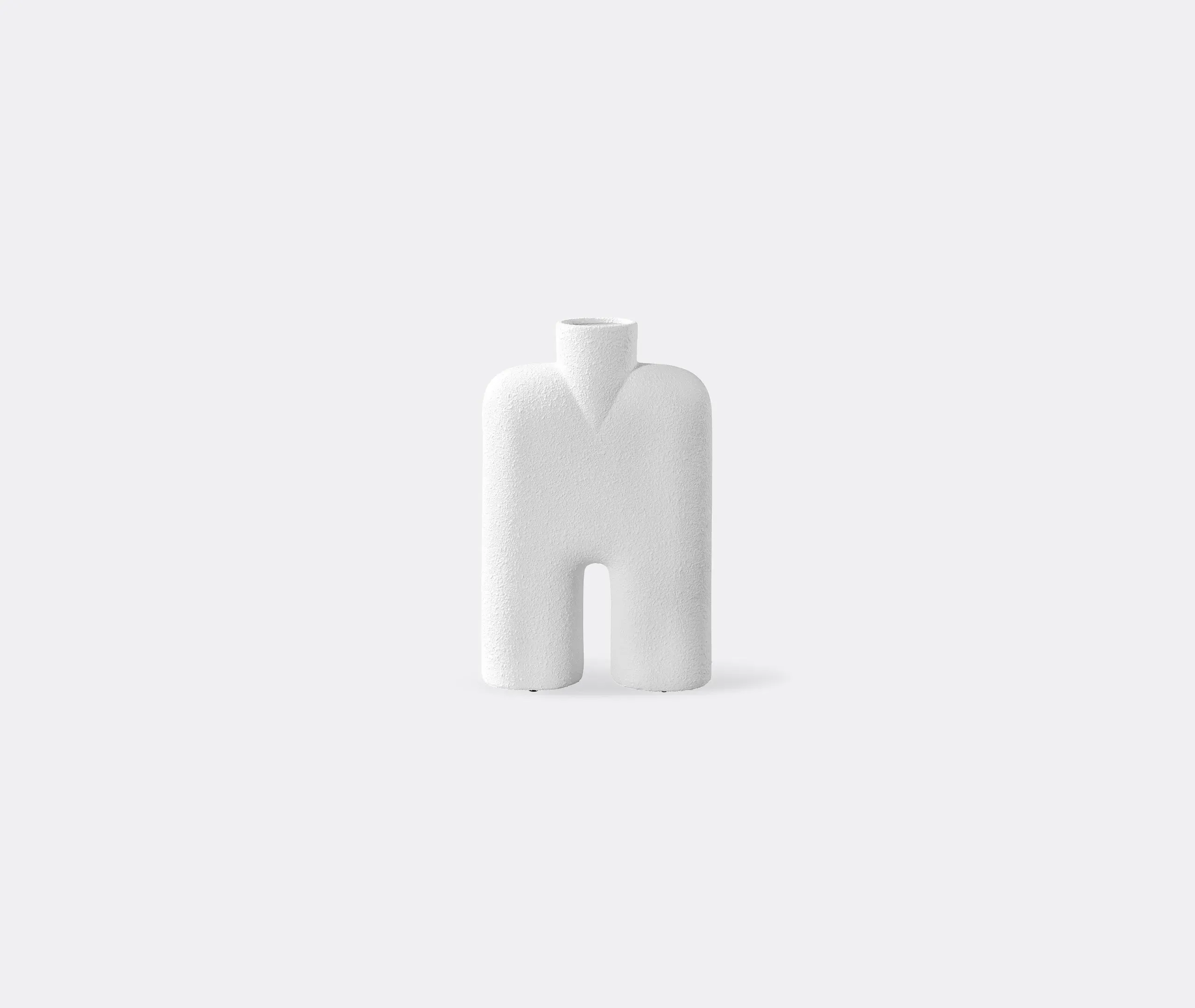 Medium Cobra Tall Vase - White, Ceramic