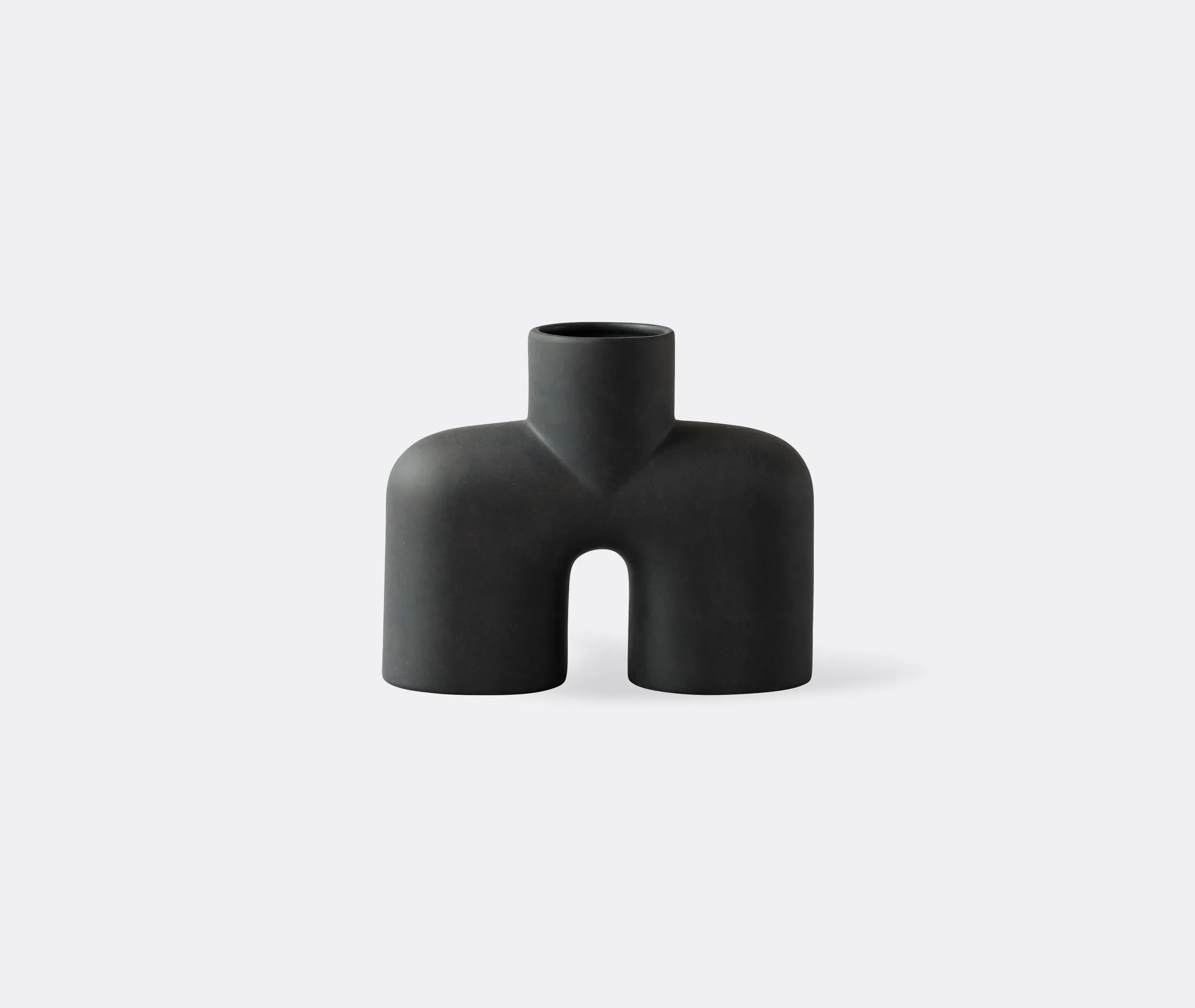 Medium Cobra Uno Vase - Coffee, Ceramic
