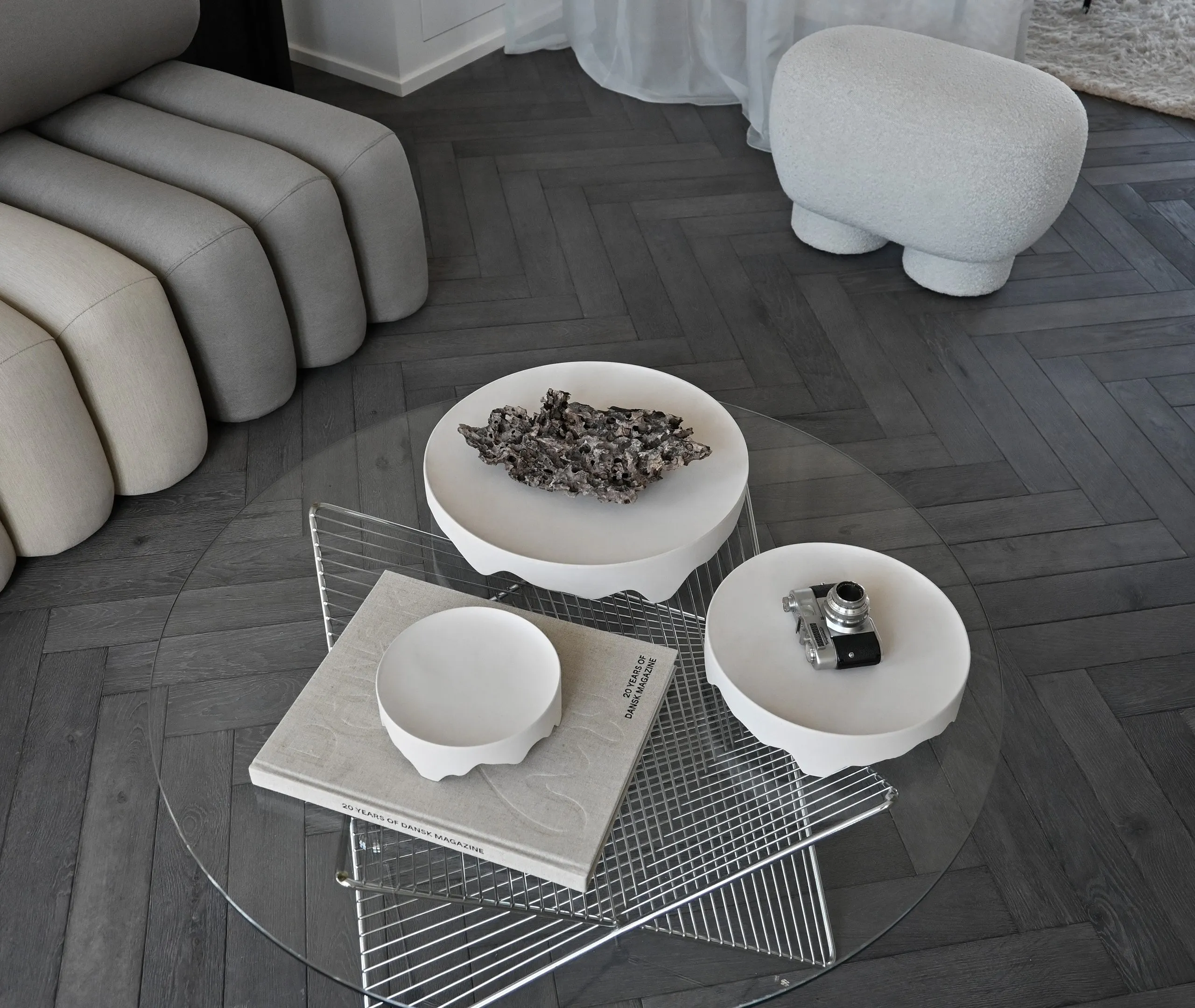 Medium Decorative Tray - Birch, Ceramic