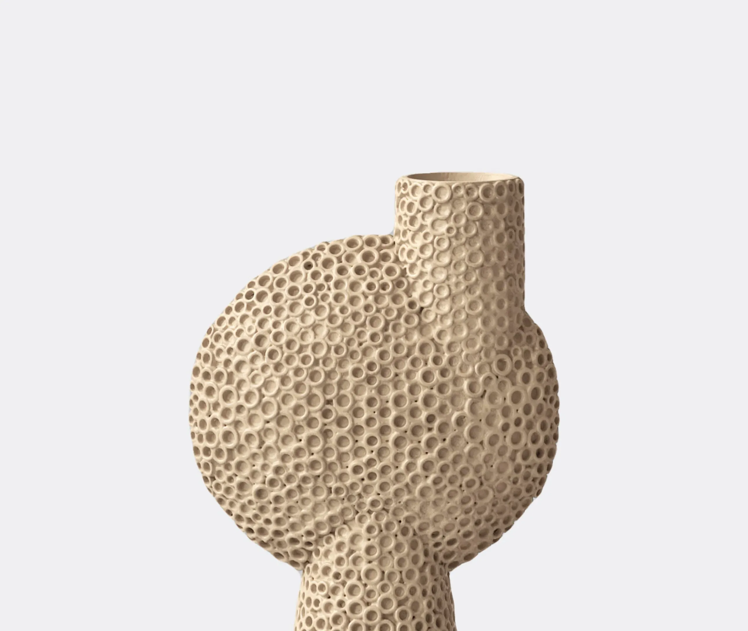 Medium Sphere Shisen Vase - Sand, Ceramic